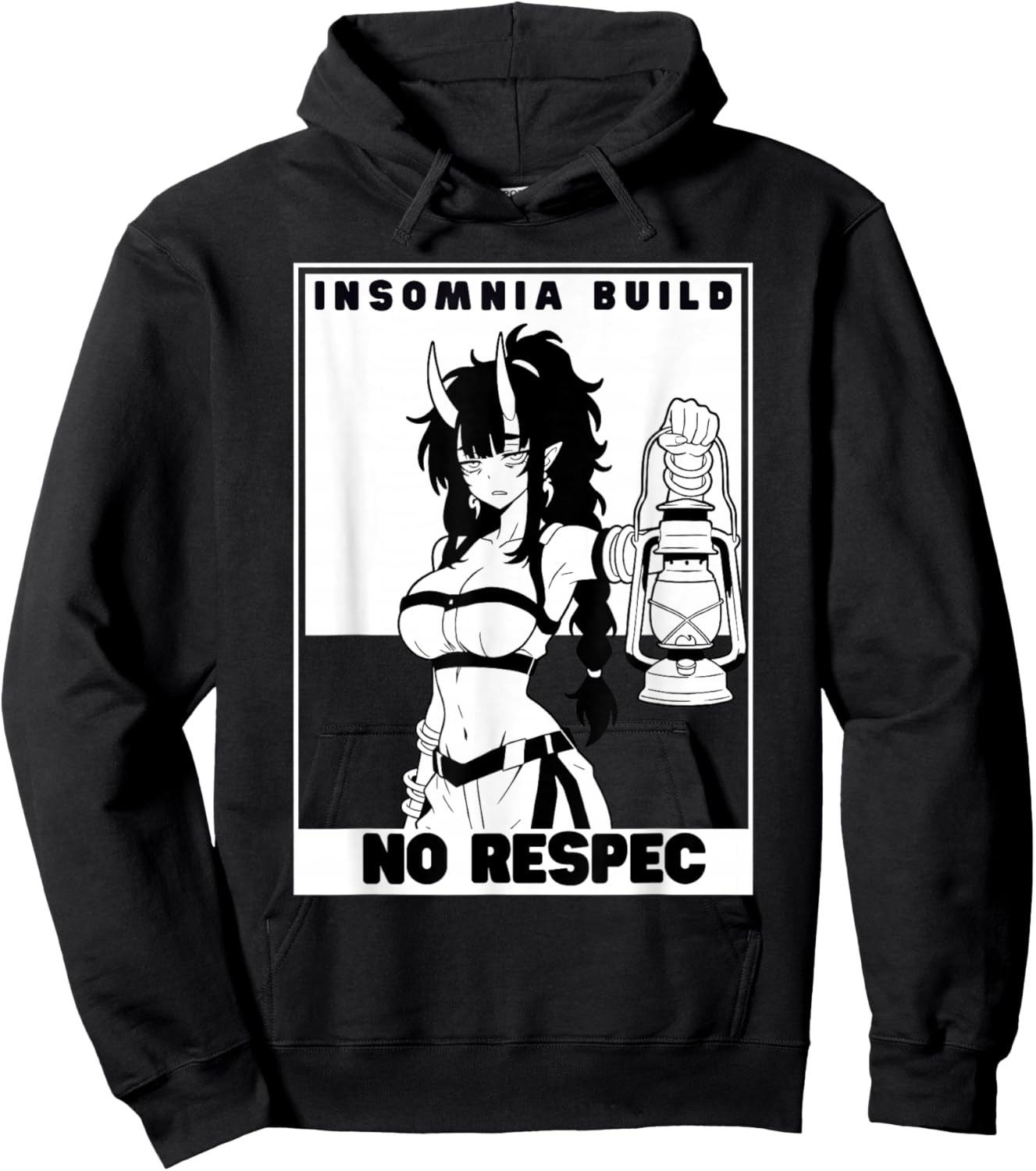 Insomnia Build No Respec Waifu Anime Gamer Girl Hoodie - Hoodie | Black