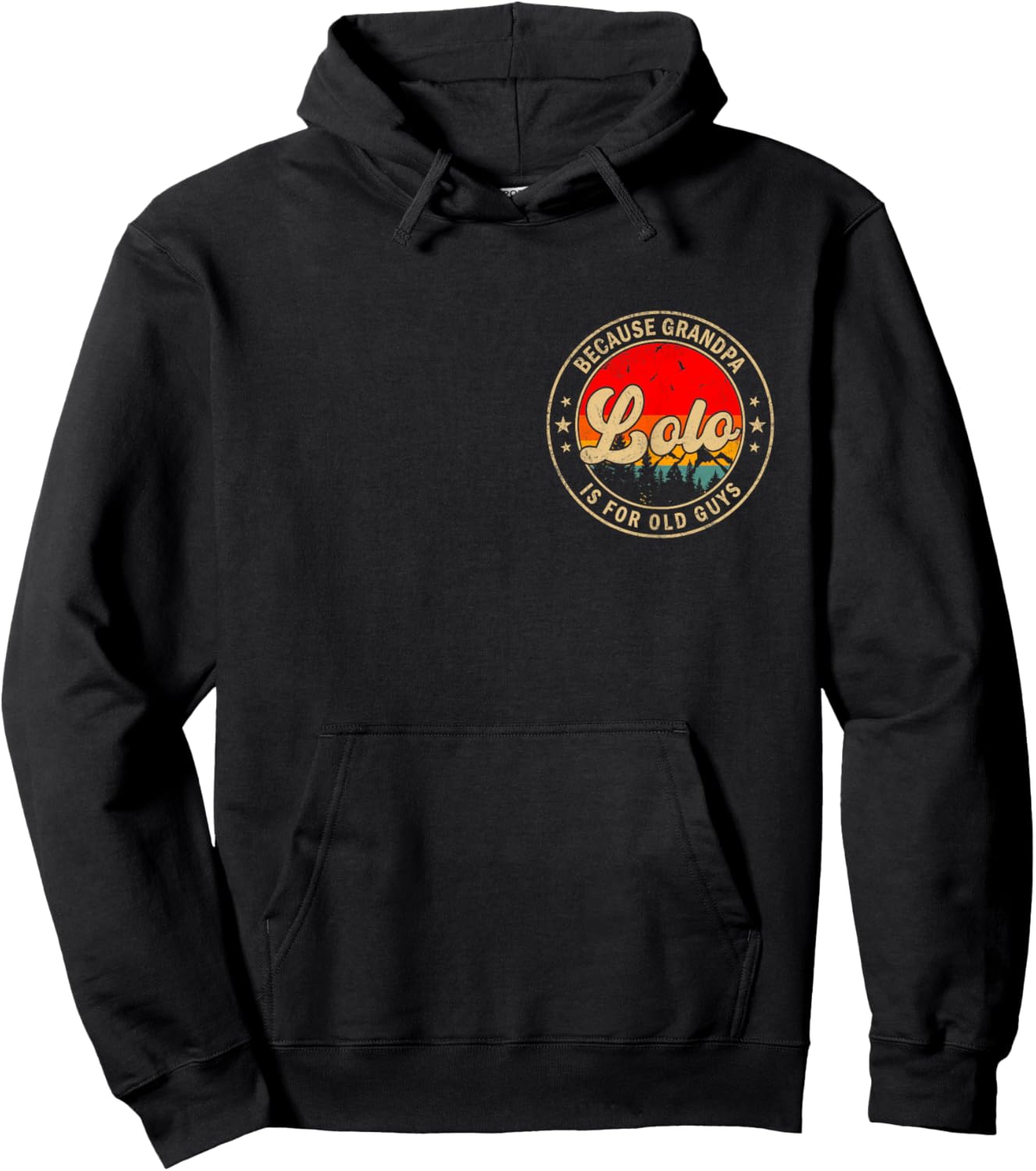 Lolo Because Grandpa is for Old Guys Retro for Grandpa Hoodie - Hoodie | Black