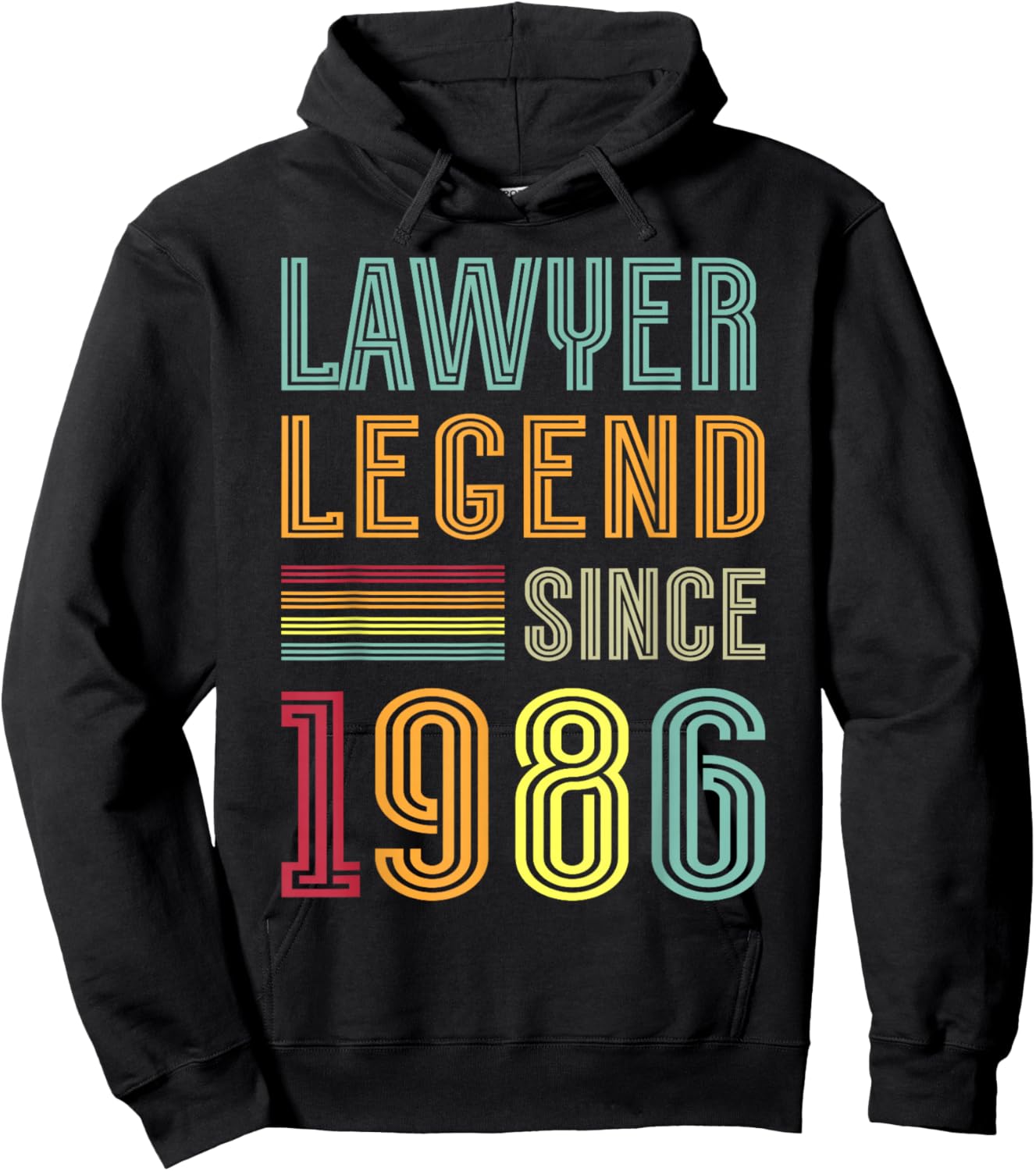 Lawyer Legend 1986 40 Years Court 40th Birthday Lawyer Hoodie - Hoodie | Black