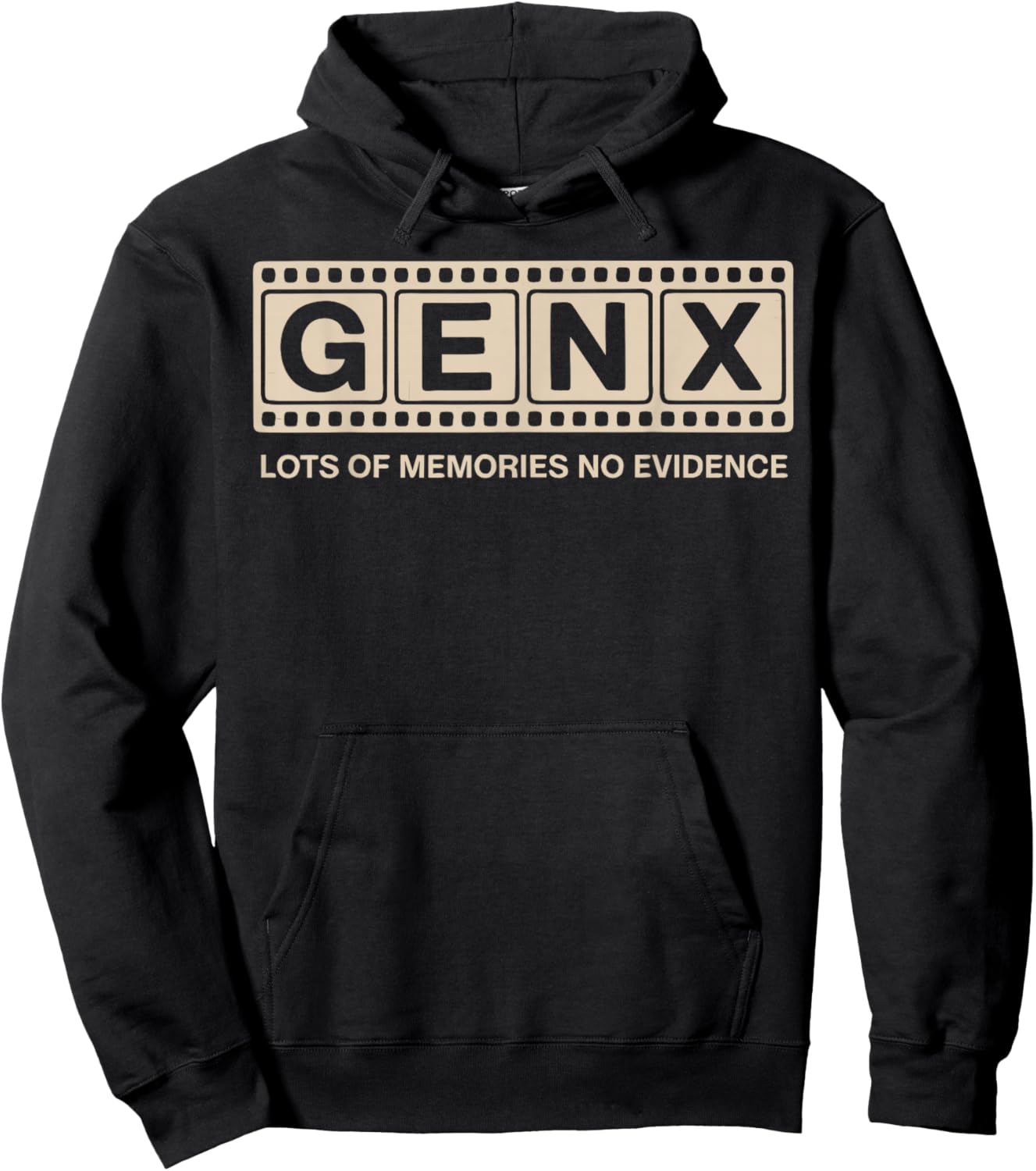 Funny 80s Gen X Lots of Memories No Evidence Retro Hoodie - Hoodie | Black