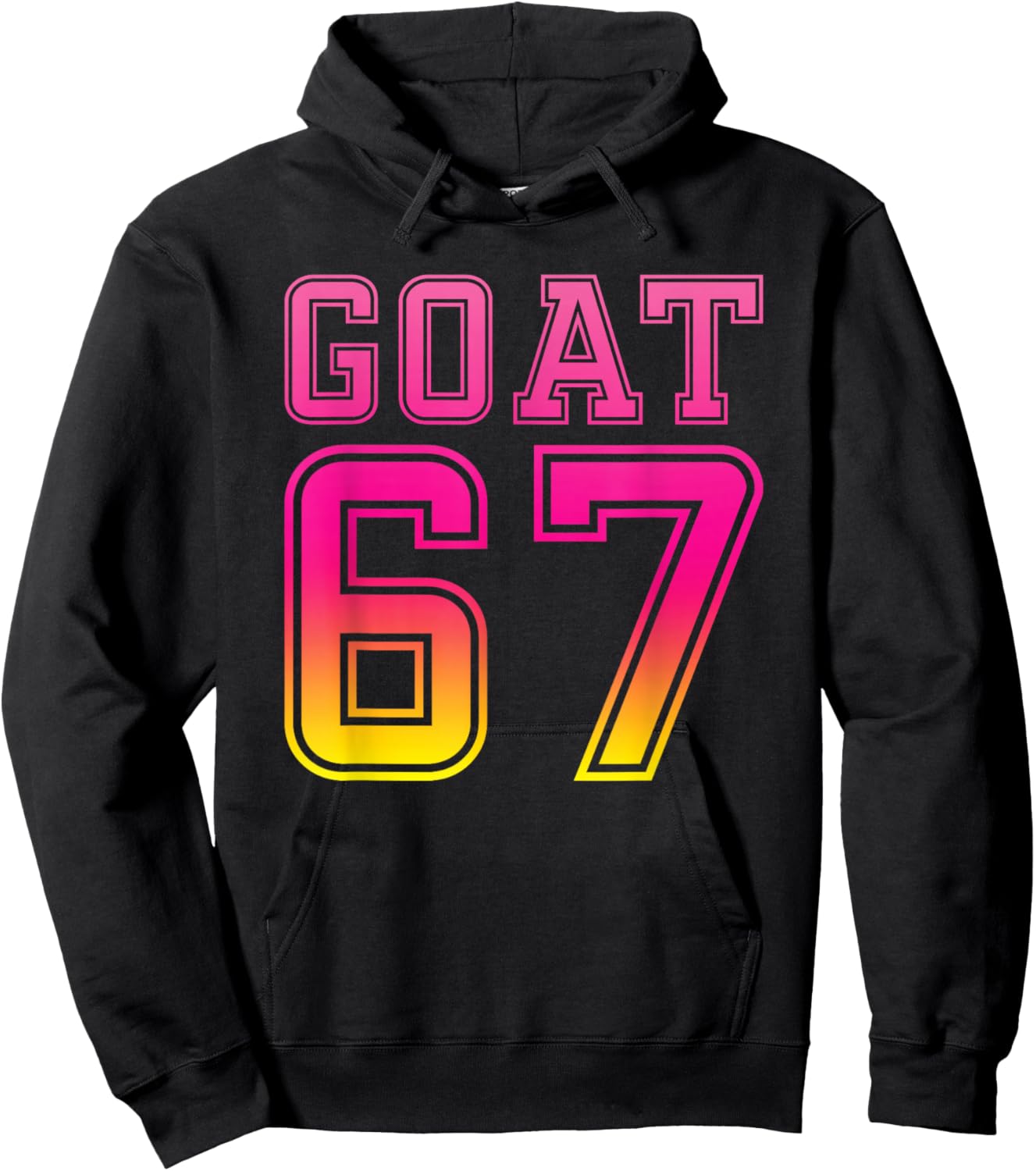 Cool Six Seven 6 7 ice-Cream Goat 67 Meme Rizz Funny Hoodie - Hoodie | Black