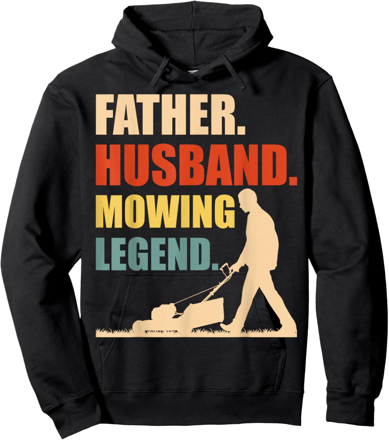 Lawn Mower Novelty for Father Dad Men Lawn Care Lawn Mowing Hoodie - Hoodie | Black