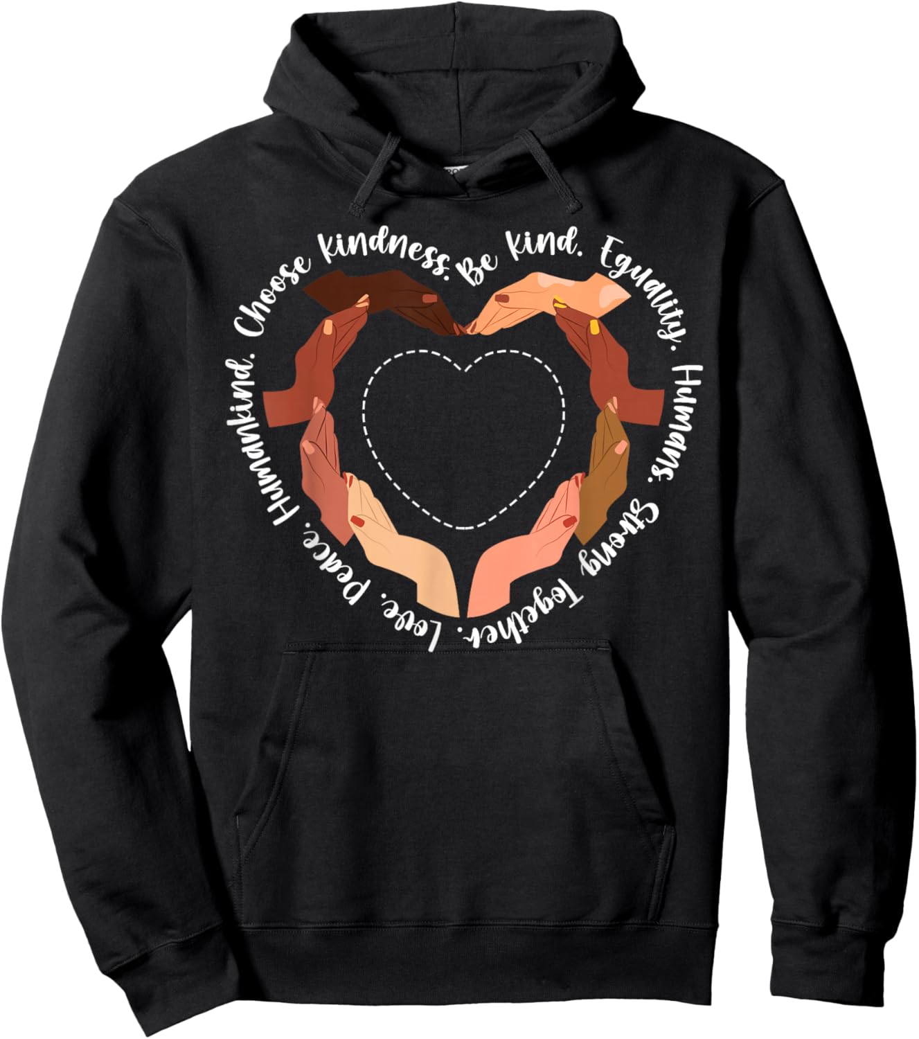 Melanated Melanin Shades Hands Heart Black History Month BLM Hoodie - Hoodie | Black