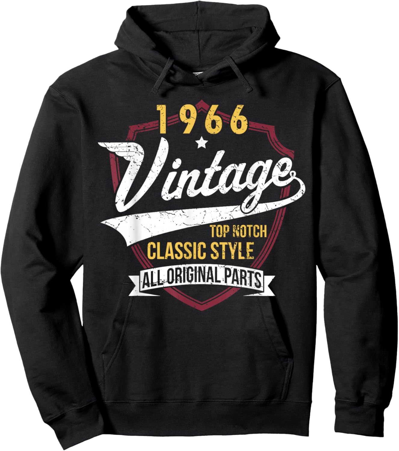 Classic 60 Birthday Decorations Men 60yr 1966 60th Birthday Hoodie - Hoodie | Black