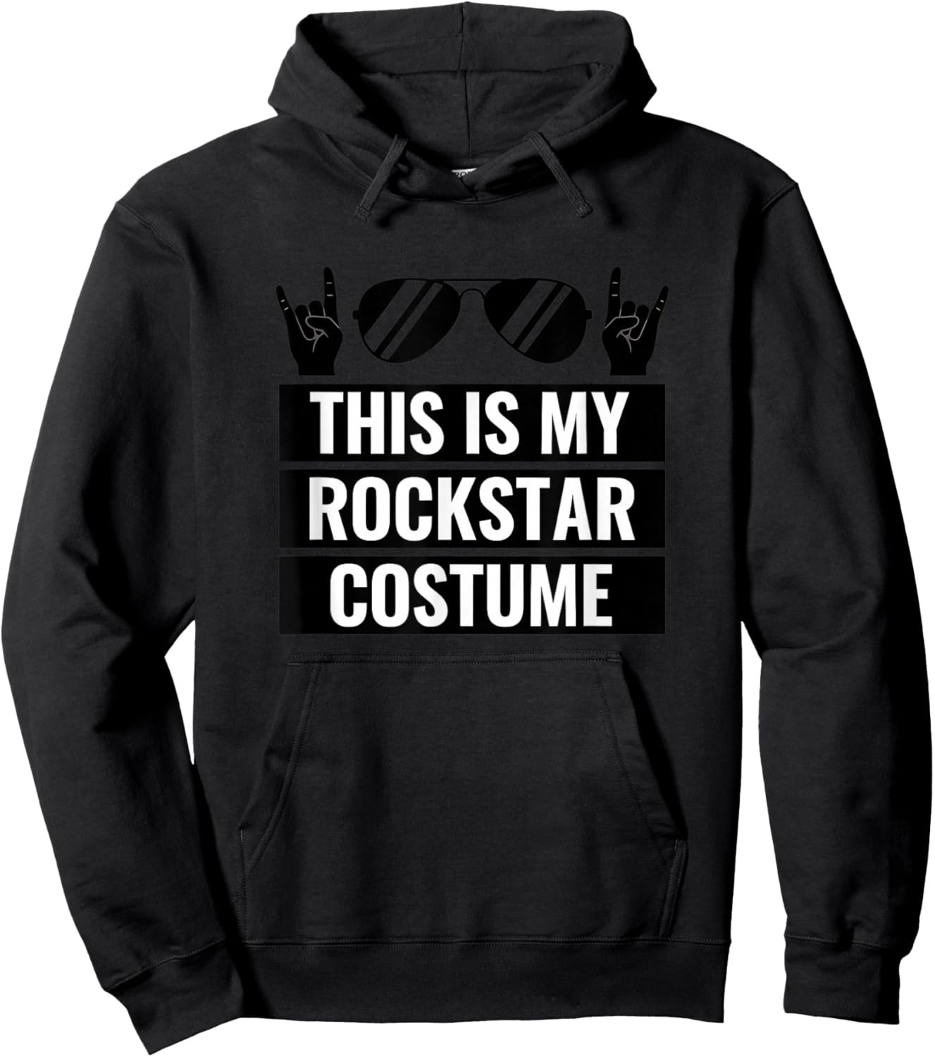 This is My Rockstar Costume Kids Halloween Rockstar Outfit Hoodie - Hoodie | Black