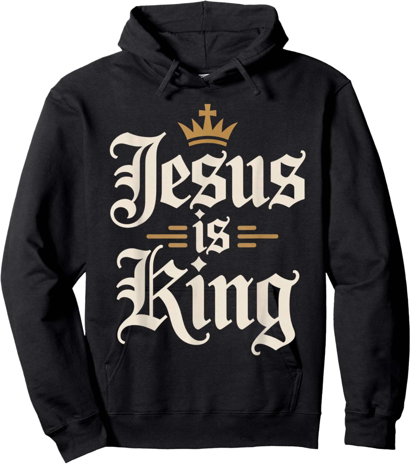 Jesus is King Christian Men Hoodie - Hoodie | Black