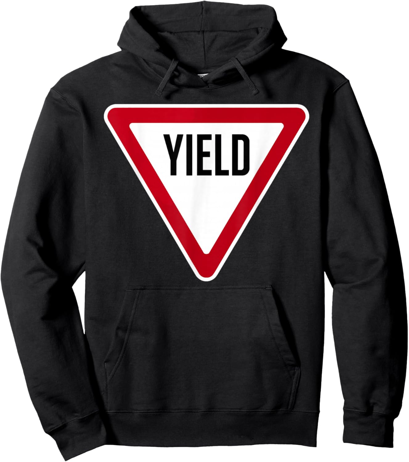 Yield Sign Costume Yield Signs Driving Sign for Halloween Hoodie - Hoodie | Black