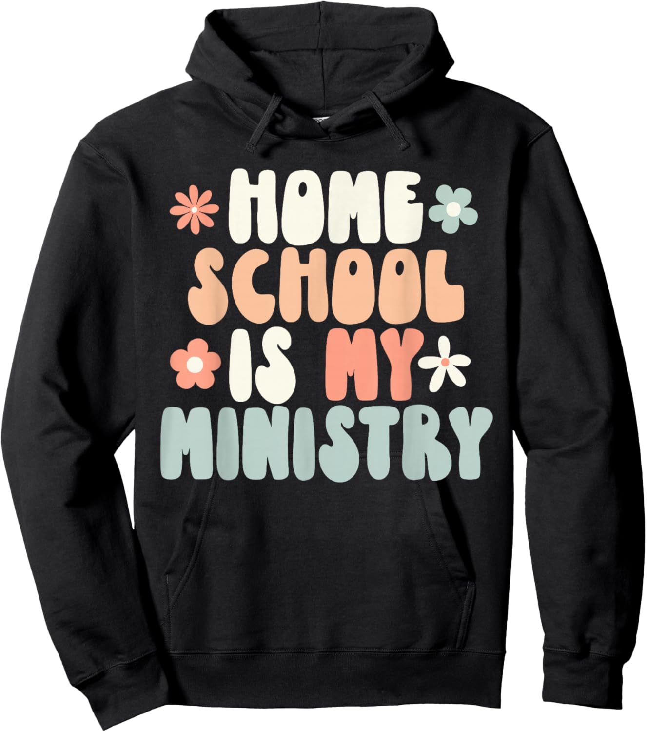 Home School is My Ministry Homeschool Mom Christian Faith Hoodie - Hoodie | Black