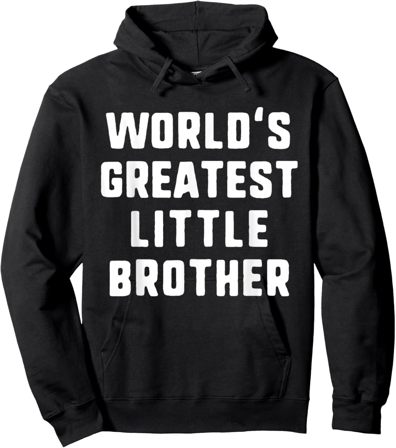 World's Greatest Little Brother Funny Family Hoodie - Hoodie | Black