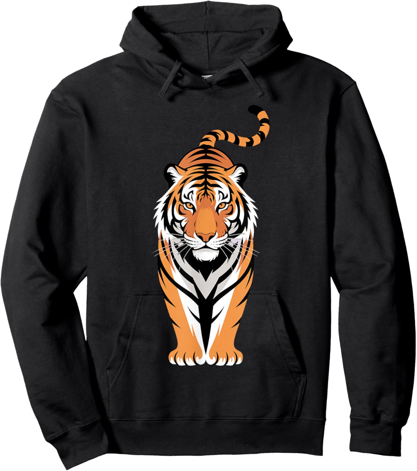 Funny Tiger Art Women Boys Girls Animal Tiger Lover Hoodie - Hoodie | Black