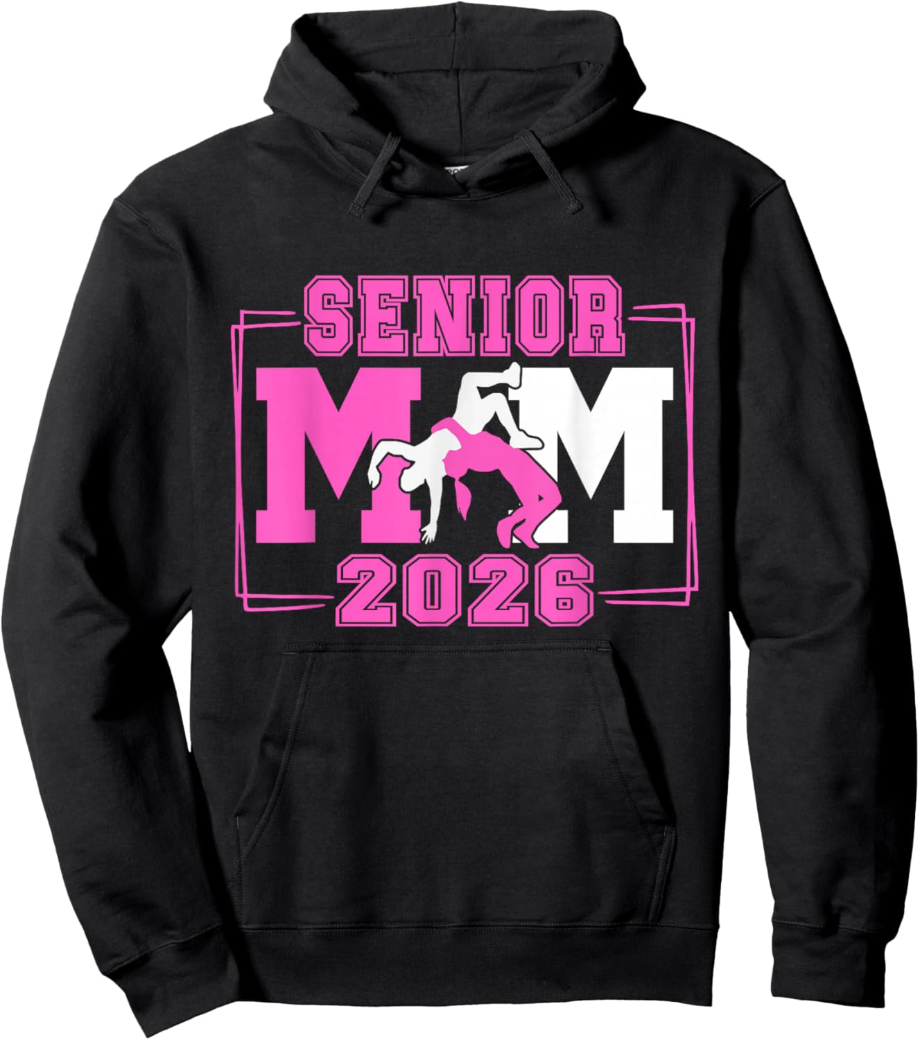Wrestling Senior Mom Wrestling Senior 2026 Graduation Hoodie - Hoodie | Black