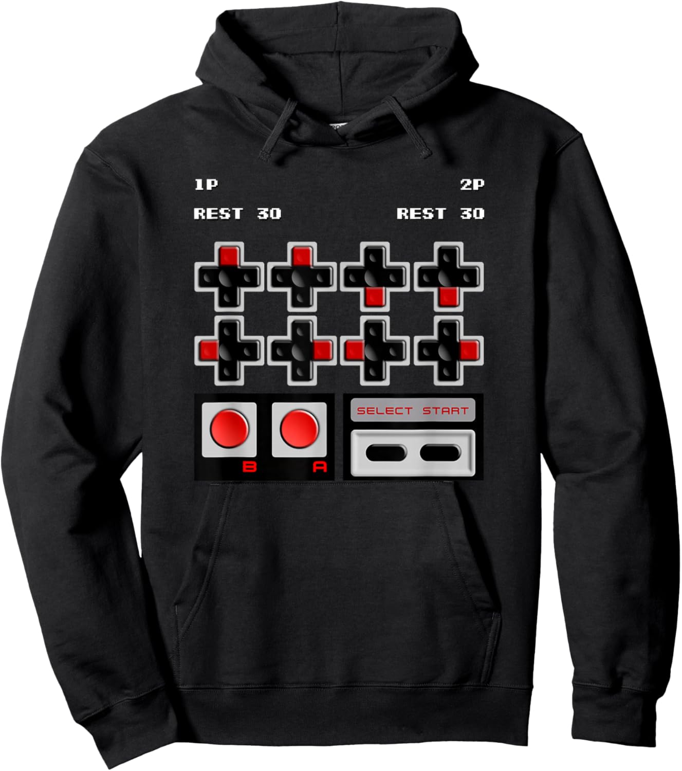 Retro 30 Lives Code Gamer Gear - Classic Cheat Code Hoodie - Hoodie | Black