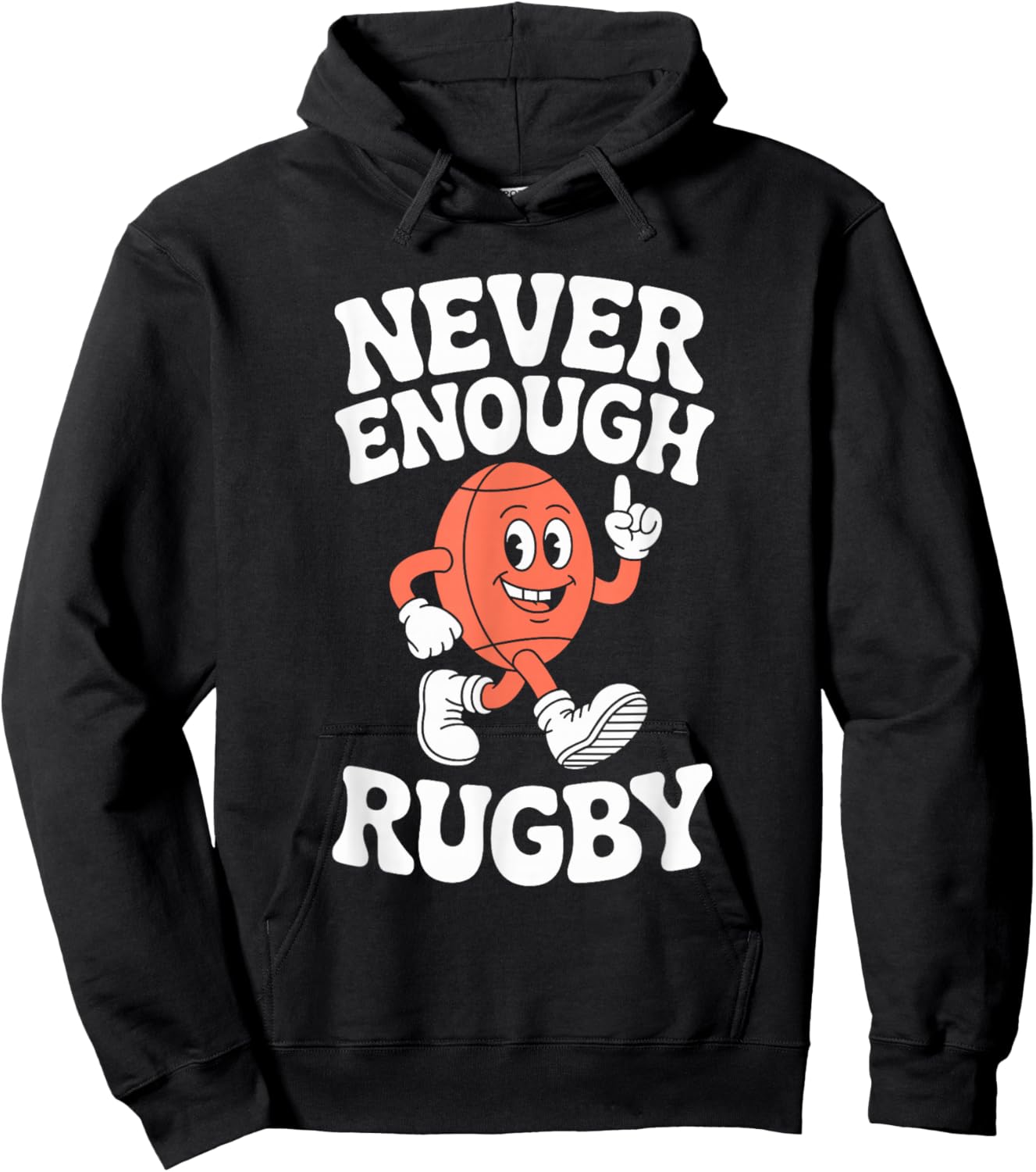 Funny Rugby Retro Hoodie - Hoodie | Black