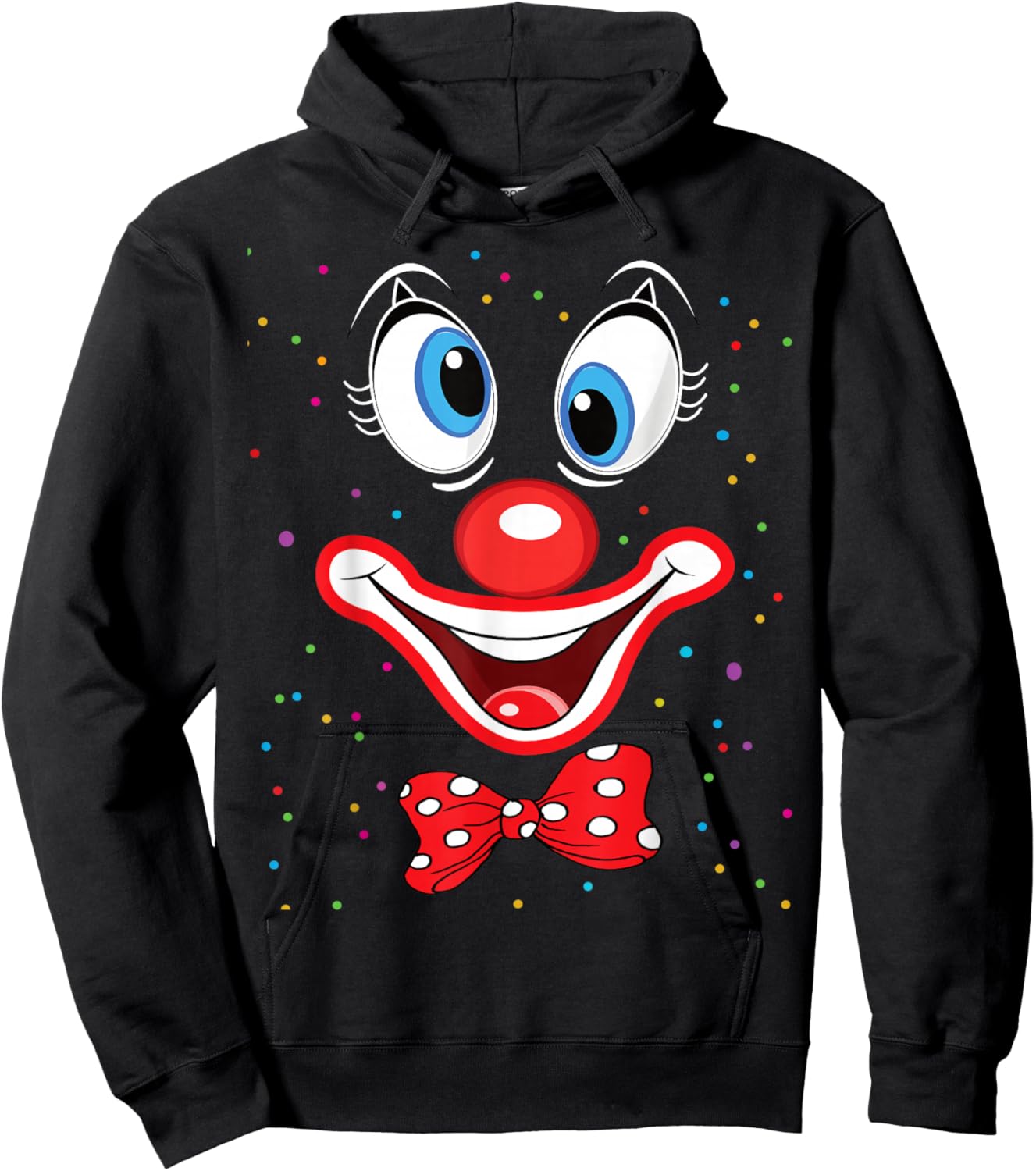 Carnival Clown Face Circus Costume Kids Men Women Carnivals Hoodie - Hoodie | Black