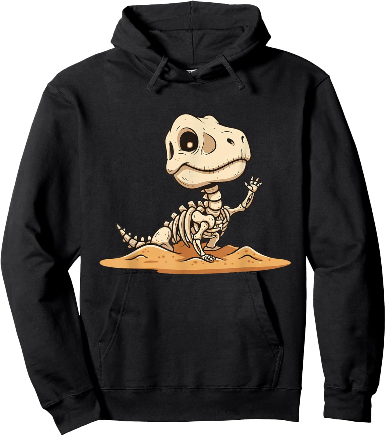 Adorable T Rex Dinosaur Skeleton Fossil Hoodie - Hoodie | Black
