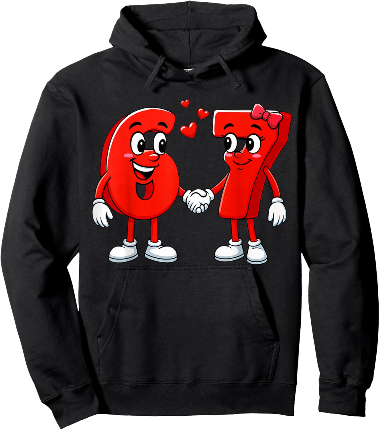 67 Meme Six Seven for Kids Women Men Boys Girls Valentine Hoodie - Hoodie | Black