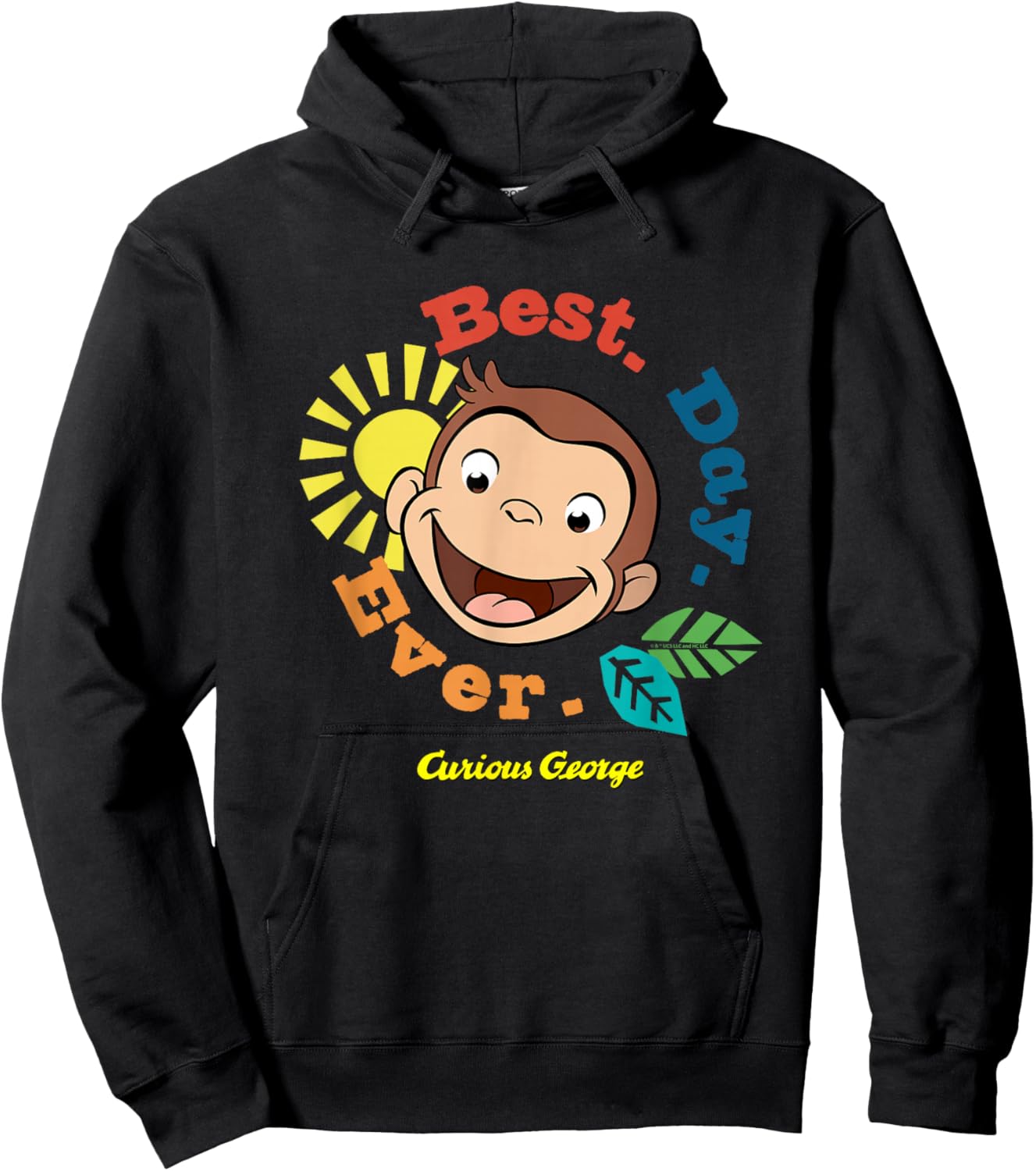 Curious George Best Day Ever Smile Hoodie - Hoodie | Black