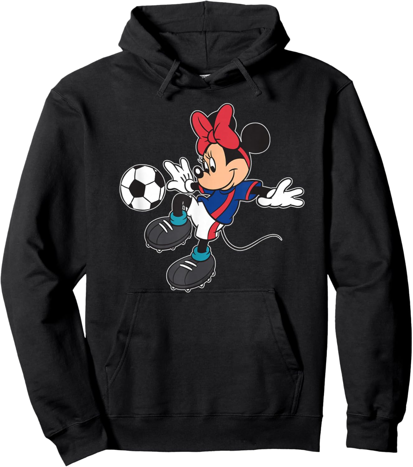 Disney Sports Minnie Mouse Soccer Team Player Football Hoodie - Hoodie | Black
