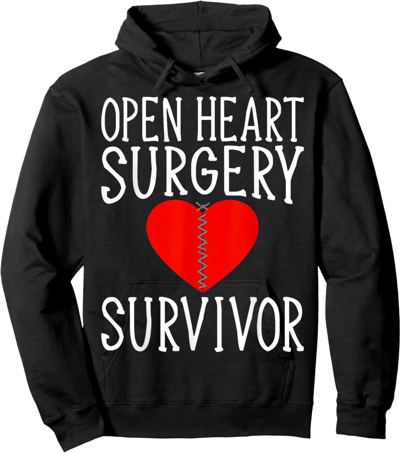 Open Heart Surgery Survivor - Heart Fighter Hoodie - Hoodie | Black
