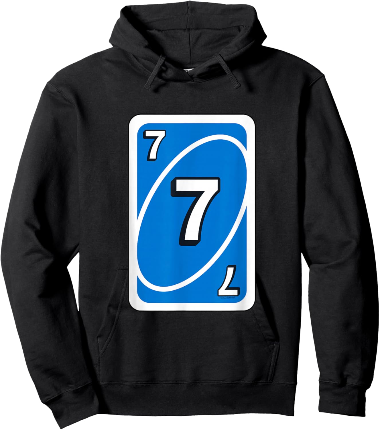 UNO Halloween Blue 7" Card Hoodie - Hoodie | Black