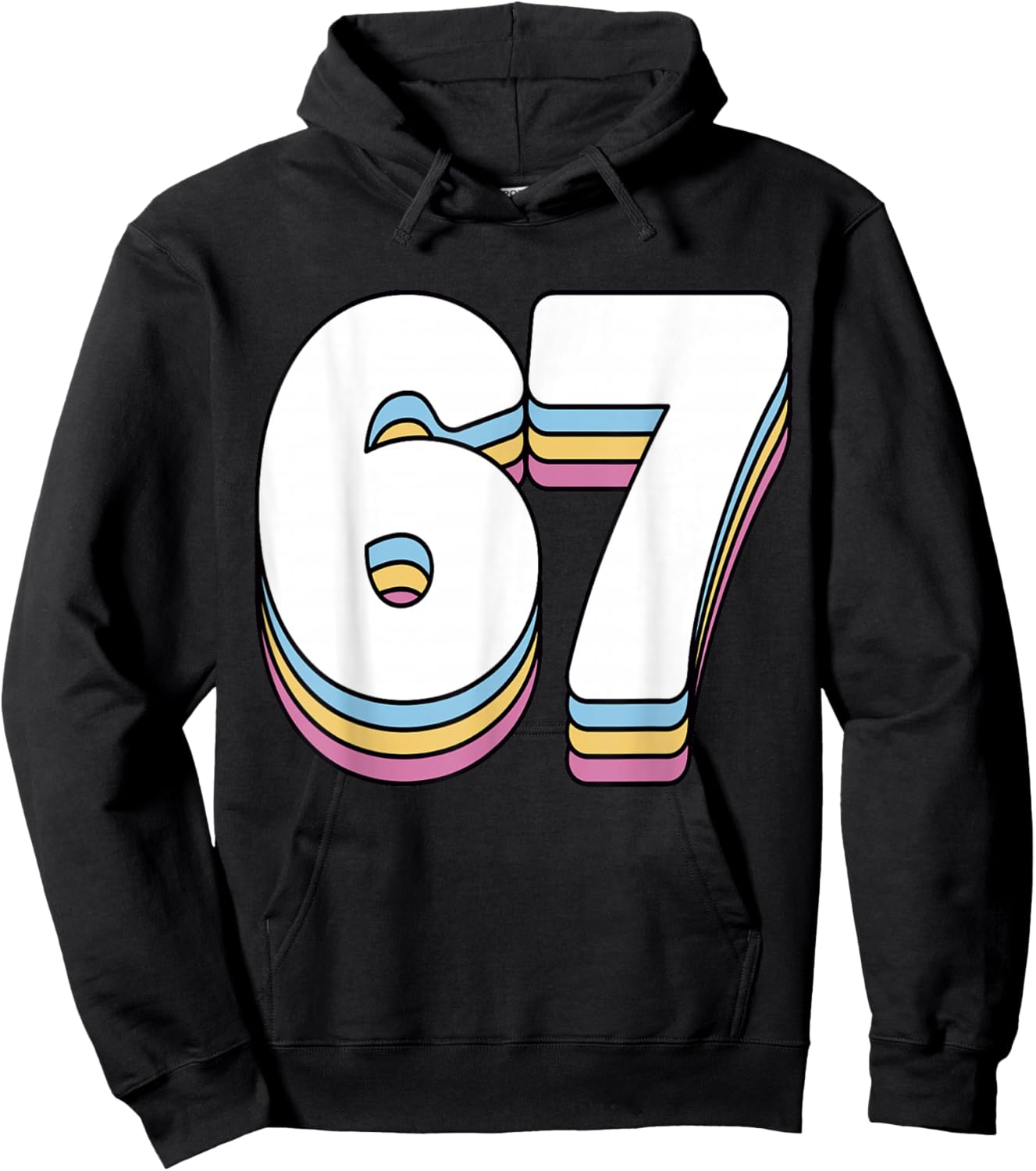 Funny 6 7 Meme Six Seven Gen Alpha Slang 67 Hoodie - Hoodie | Black
