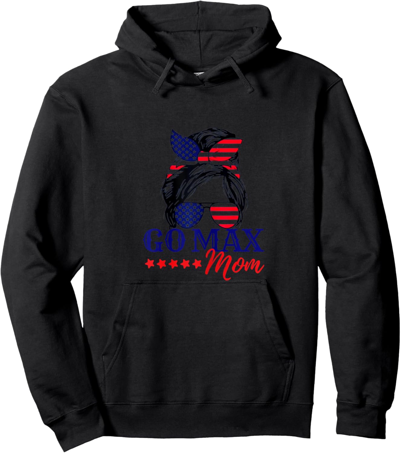 GO MAX MOM Shirt GO MAX Girlie GO MAX USA America GO MAX MOM Hoodie - Hoodie | Black