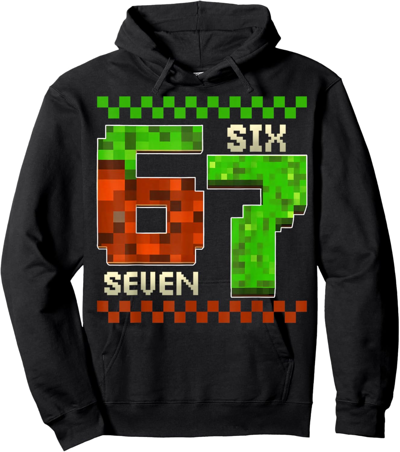 Six Seven Meme Video Gamer Boys Kids 67 Birthday 6-7 Hoodie - Hoodie | Black