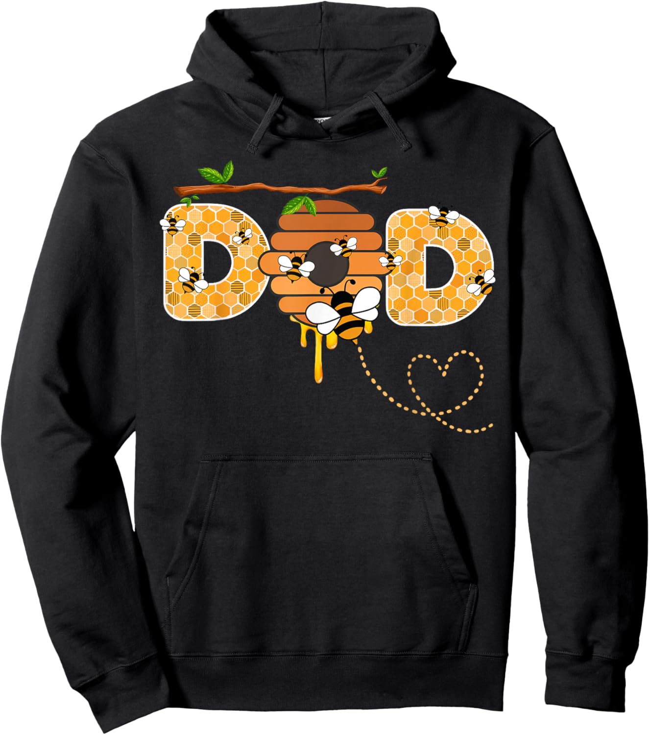 Dad Bee 1st Birthday Beekeeping Matching Family Hoodie - Hoodie | Black