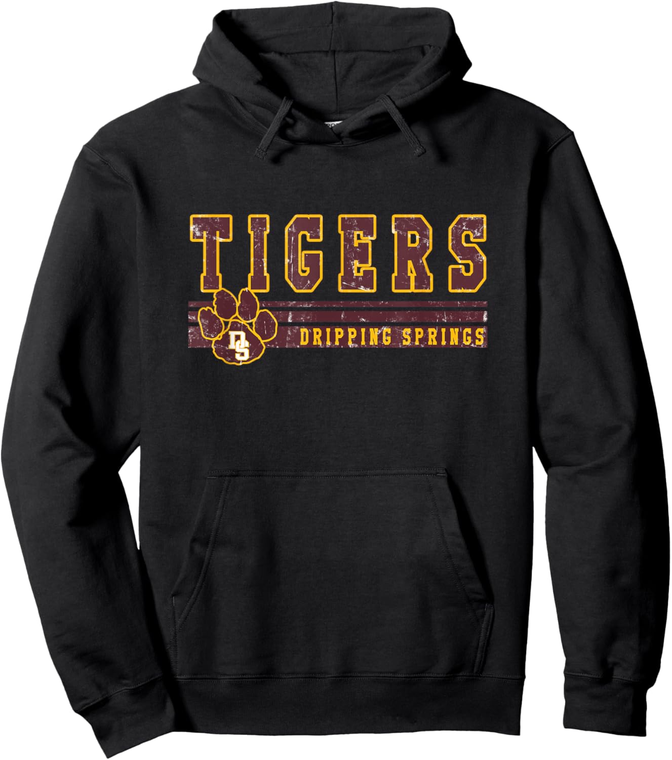 Dripping Springs High School Tigers Hoodie - Hoodie | Black