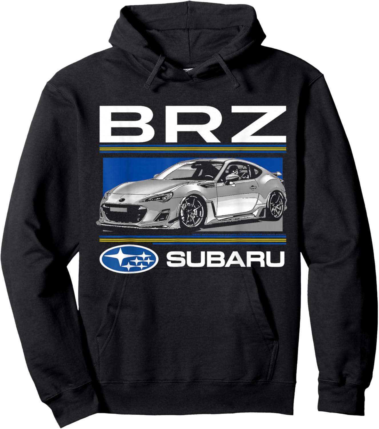 Subaru BRZ JDM Modern Sports Car with Logo Hoodie - Hoodie | Black