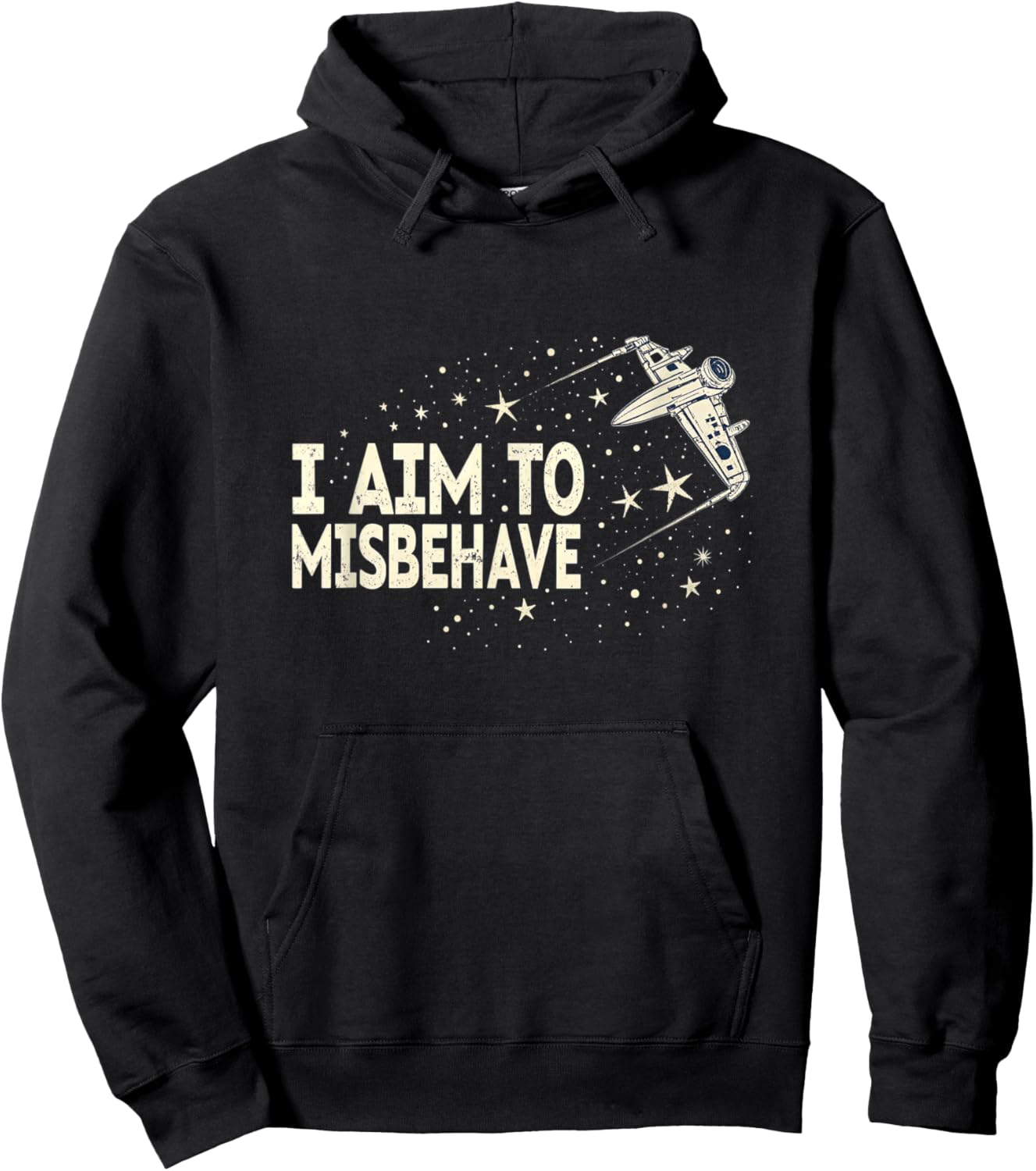 I Aim to Misbehave Retro Space Western Sci Fi Design Hoodie - Hoodie | Black