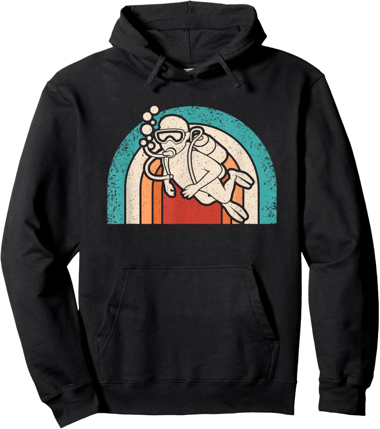 Retro Scuba Diving Diver Vintage Dive Men Women Hoodie - Hoodie | Black