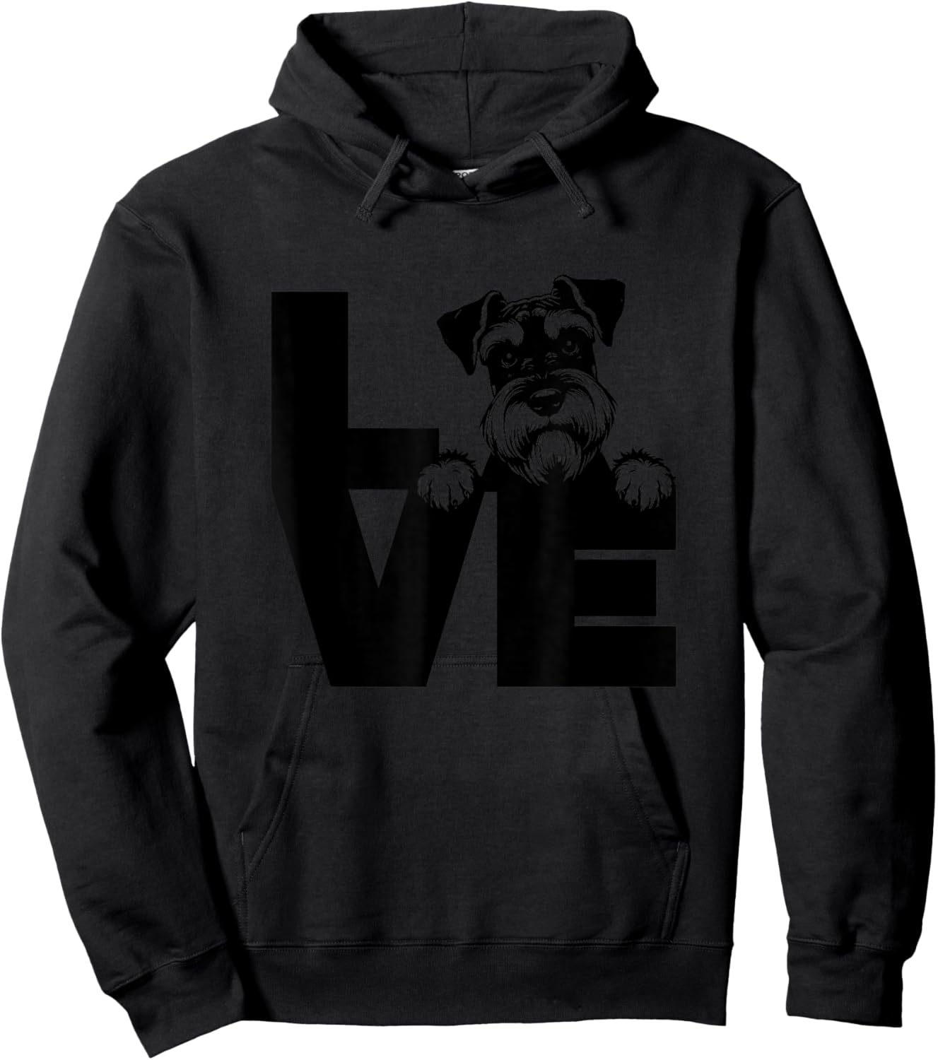 Love Miniature Schnauzer Dog Hoodie - Hoodie | Black