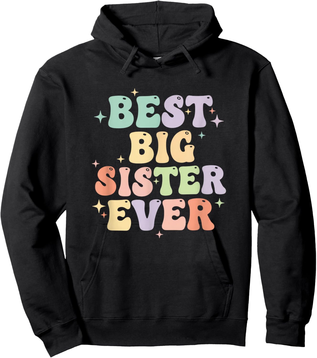 Best Big Sister Ever Announcement for Girls Hoodie - Hoodie | Black