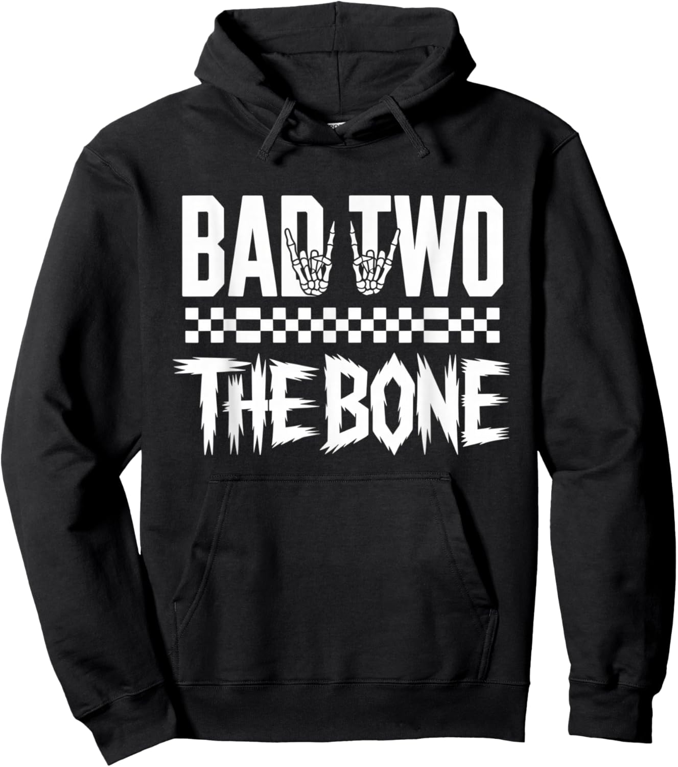 Bad Two The Bone Birthday 2 Years Old Kids Bday Party Hoodie - Hoodie | Black