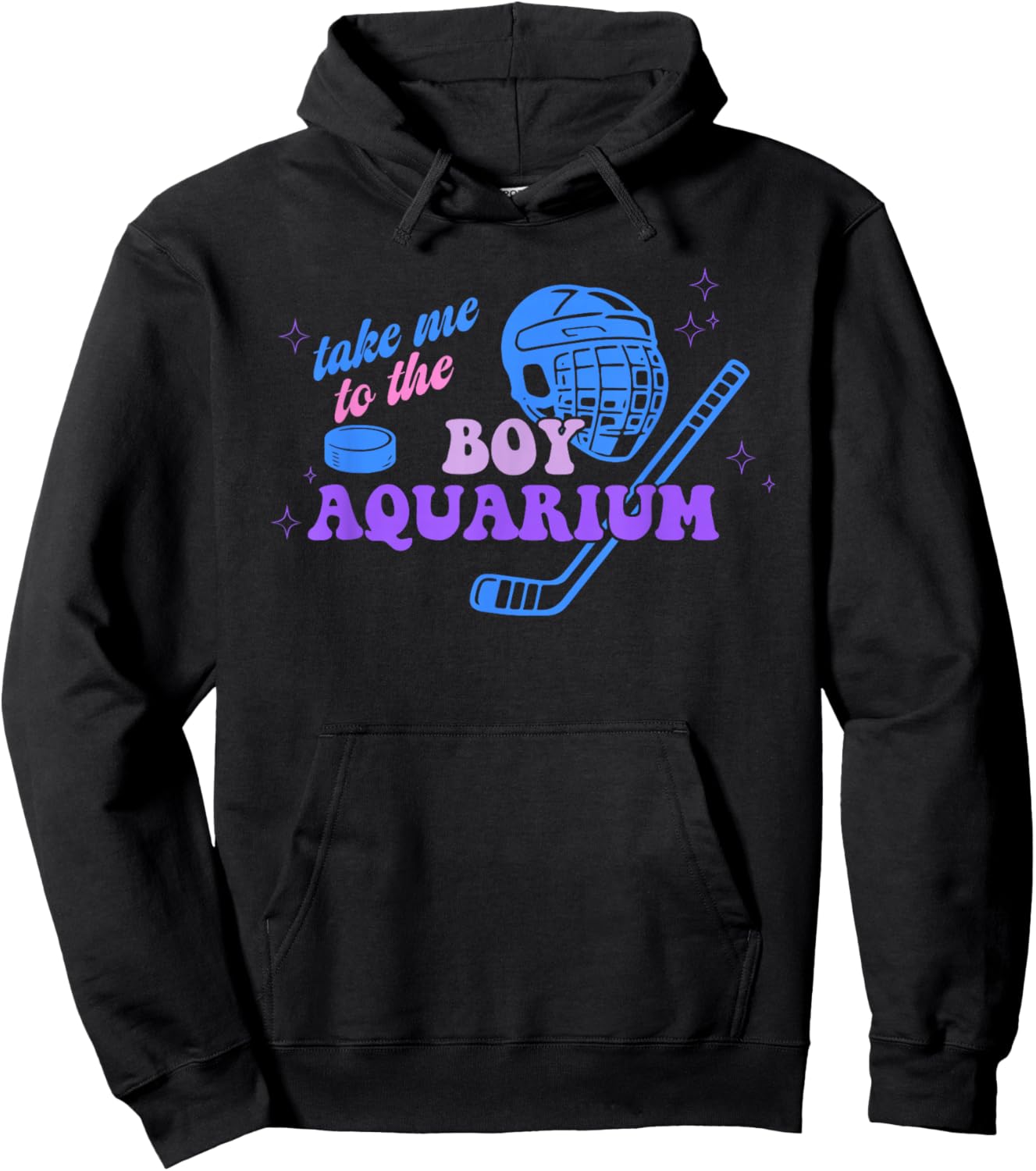 Take Me to The Boy Aquarium Funny Hockey Hoodie - Hoodie | Black