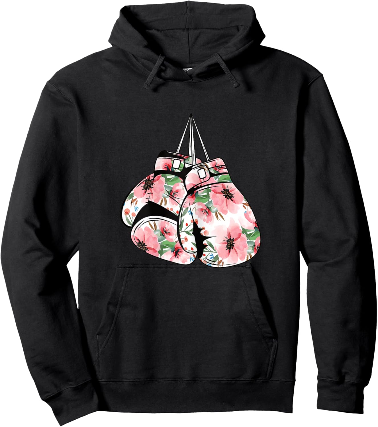 Boxing Gloves Cute Boxer Women Girls Hoodie - Hoodie | Black
