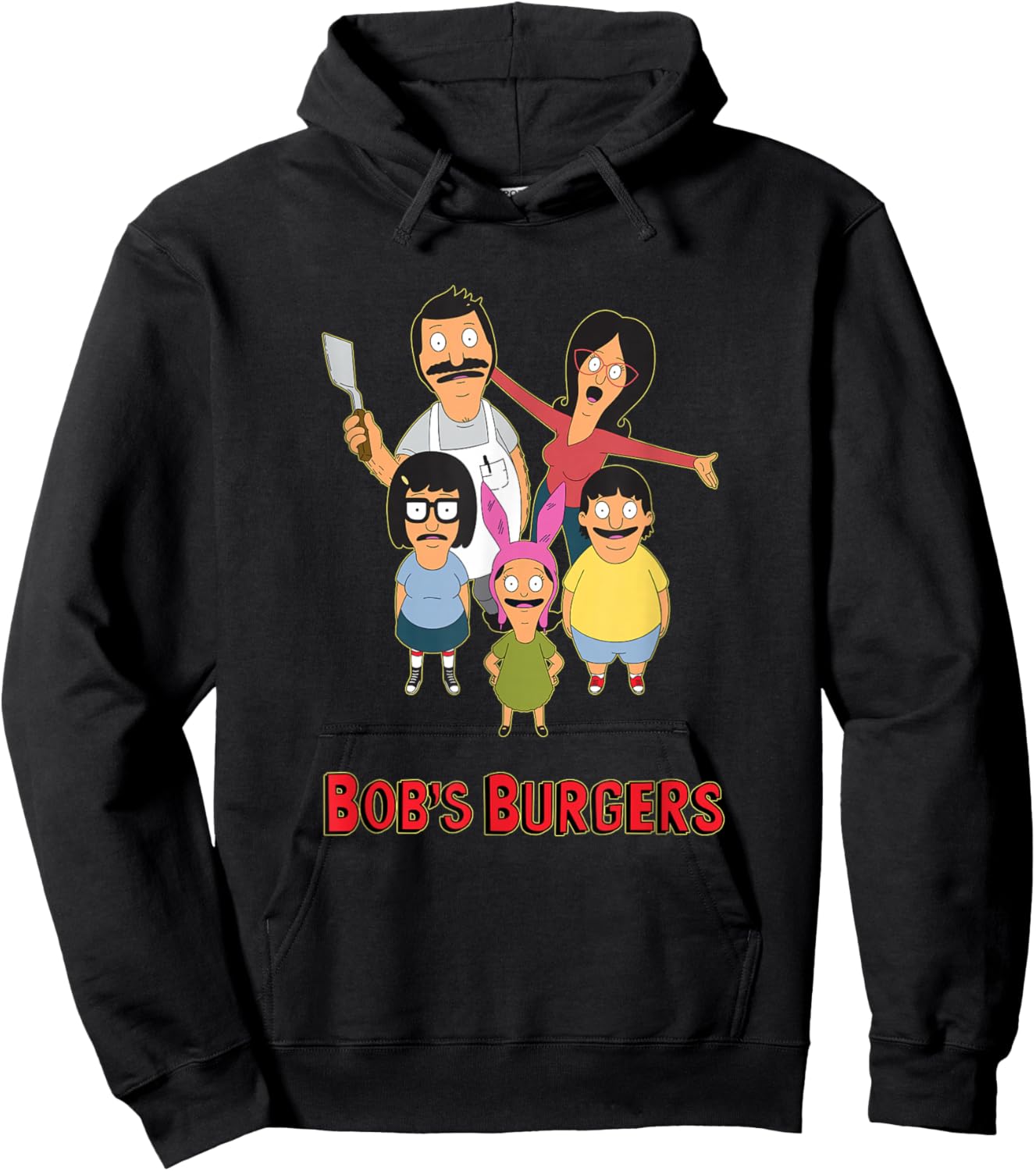 Bob's Burgers Belcher Family Group Portrait Hoodie - Hoodie | Black