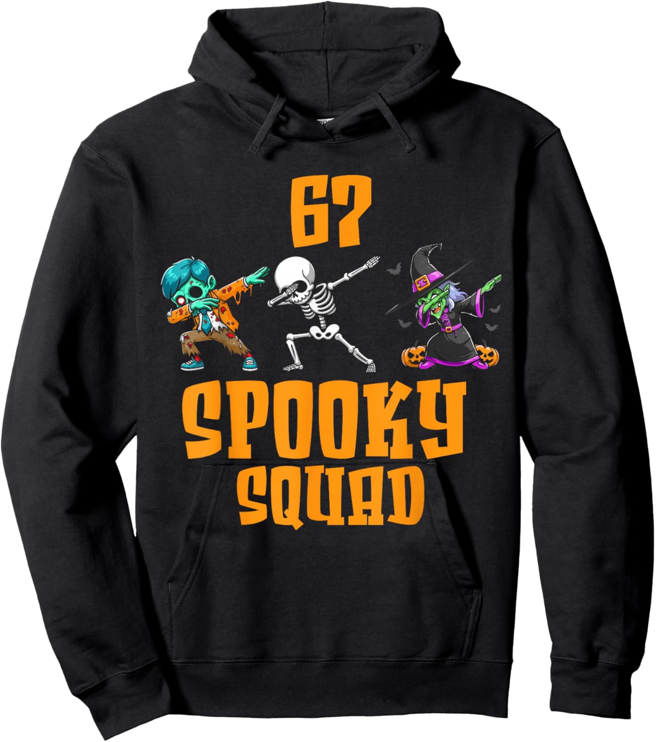 6 7 Halloween 67 Meme six Seven 6 7 Spooky Squad Halloween Hoodie - Hoodie | Black