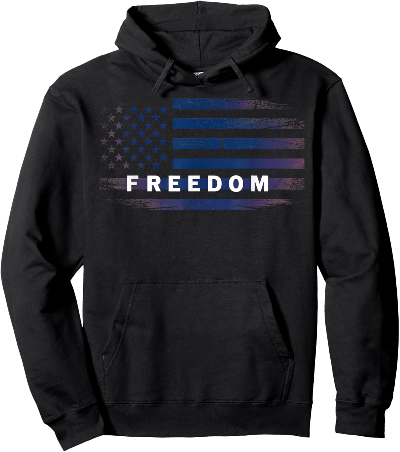 American Flag Freedom Hoodie - Hoodie | Black