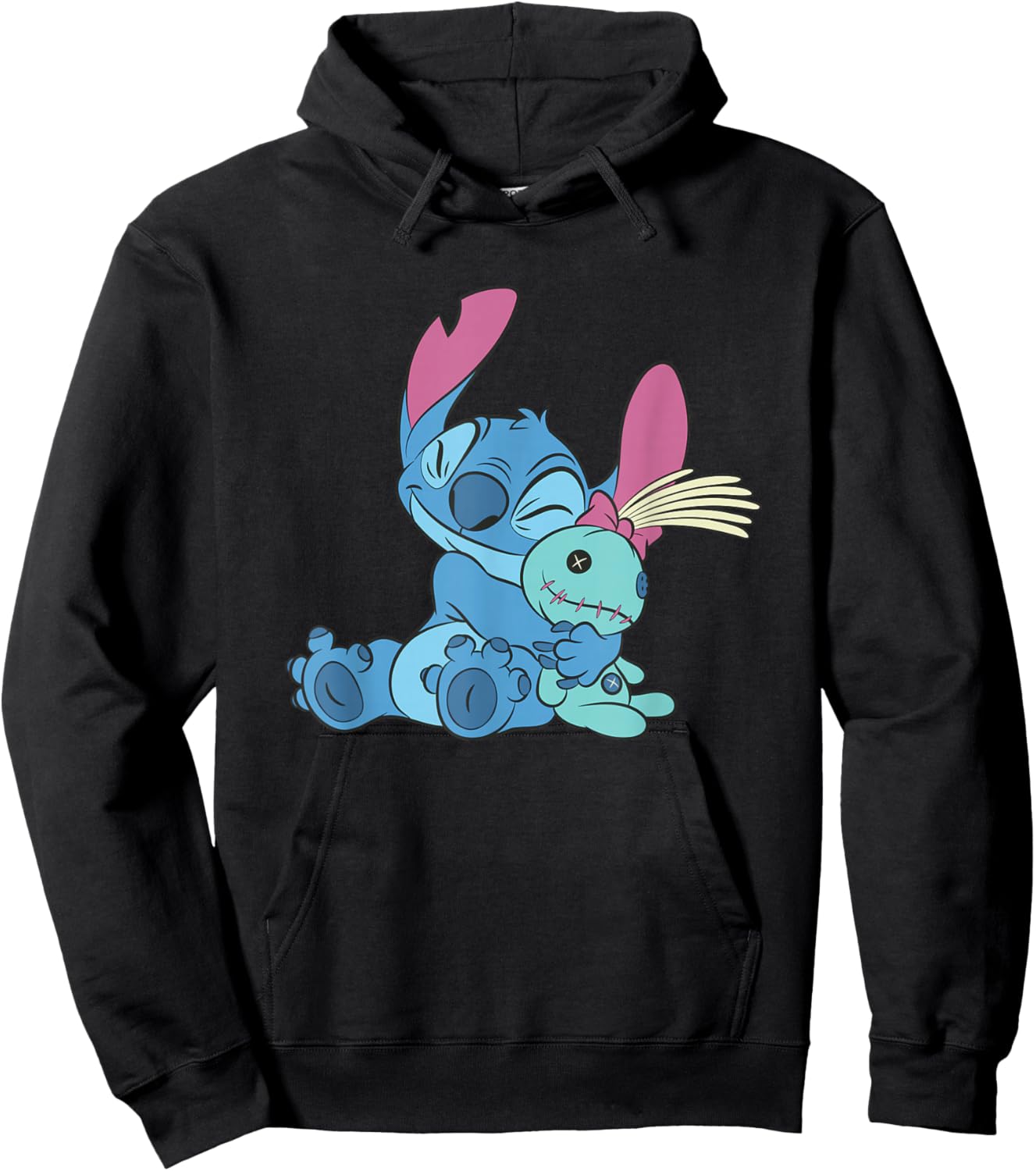 Disney Lilo and Stitch Hugging Scrump Plush Hoodie - Hoodie | Black