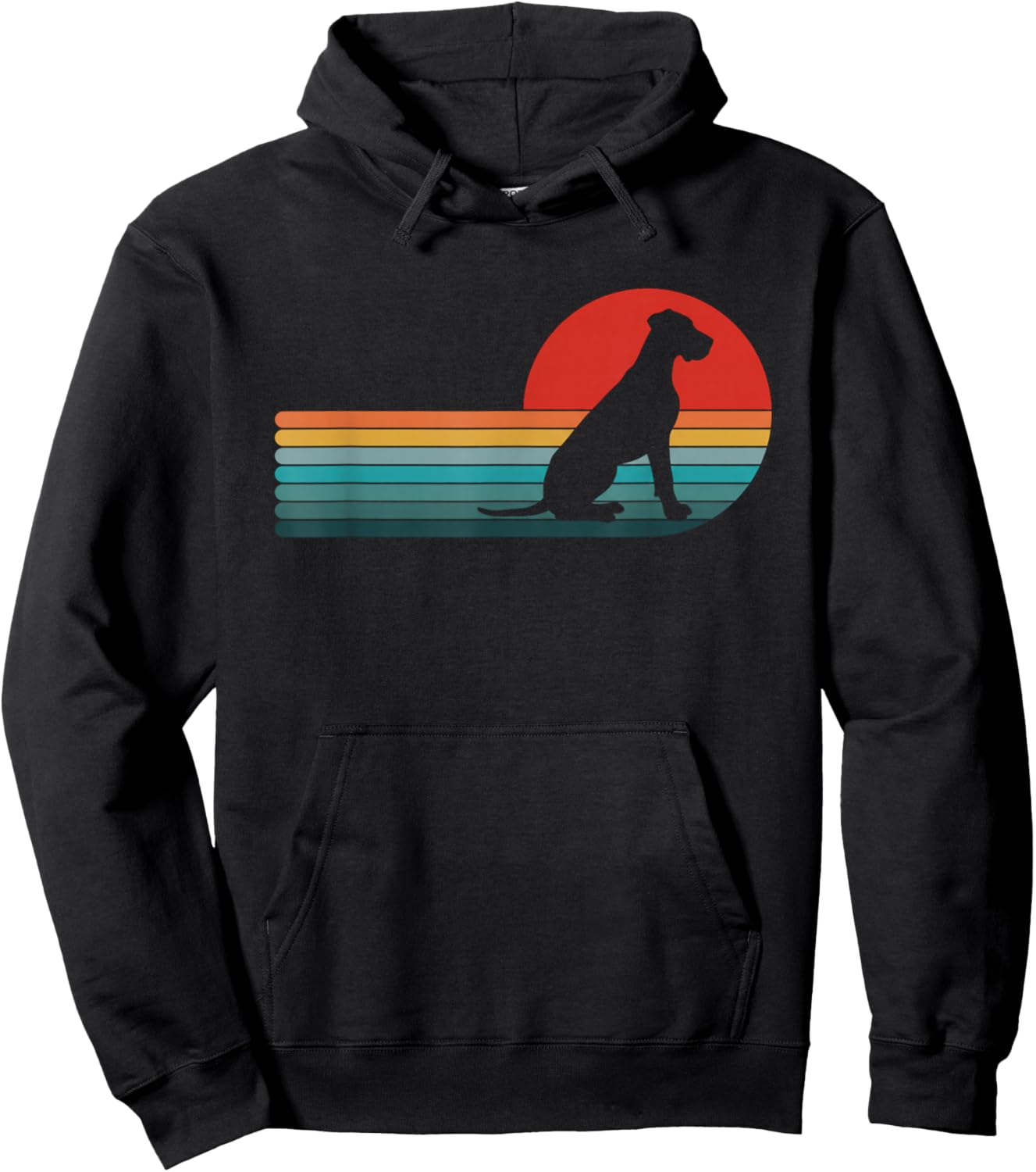 Retro Great Dane Dog Lover Hoodie - Hoodie | Black
