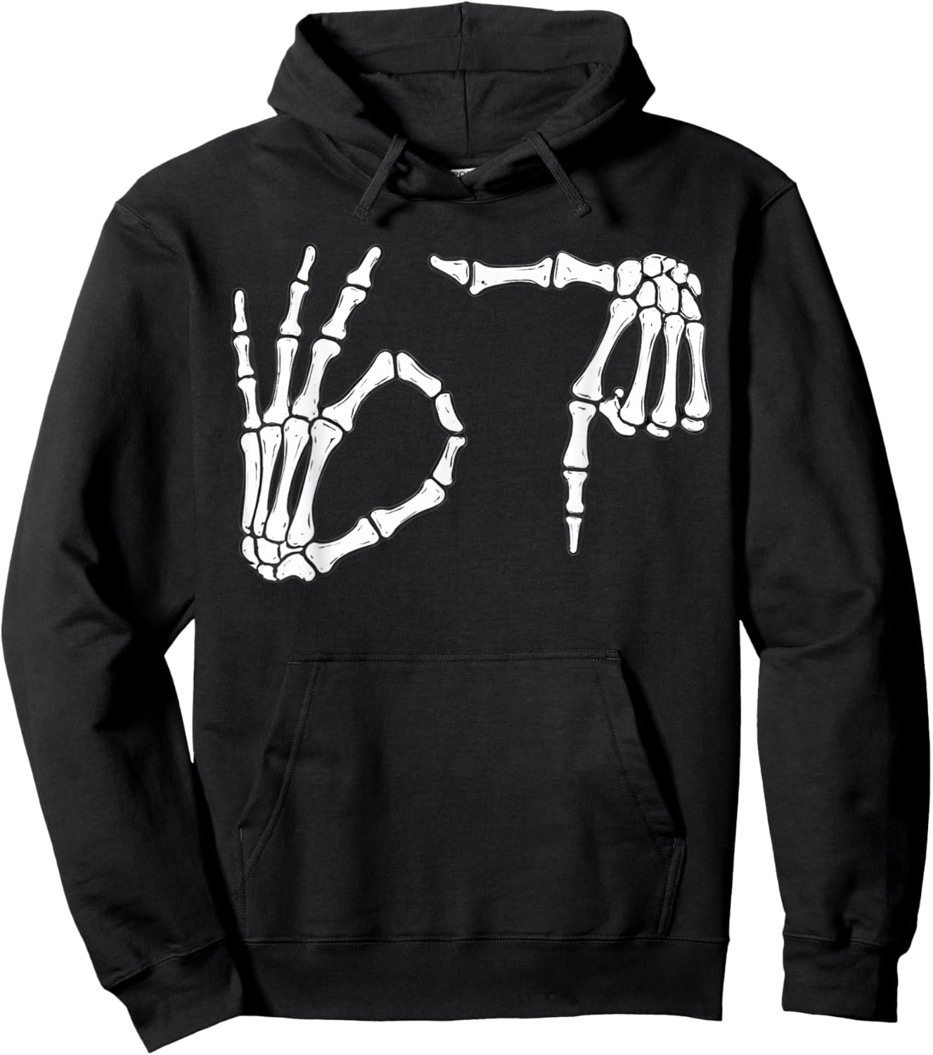 Funny Six Seven 6 7 Meme 67 Skeleton Hand Halloween Costume Hoodie - Hoodie | Black