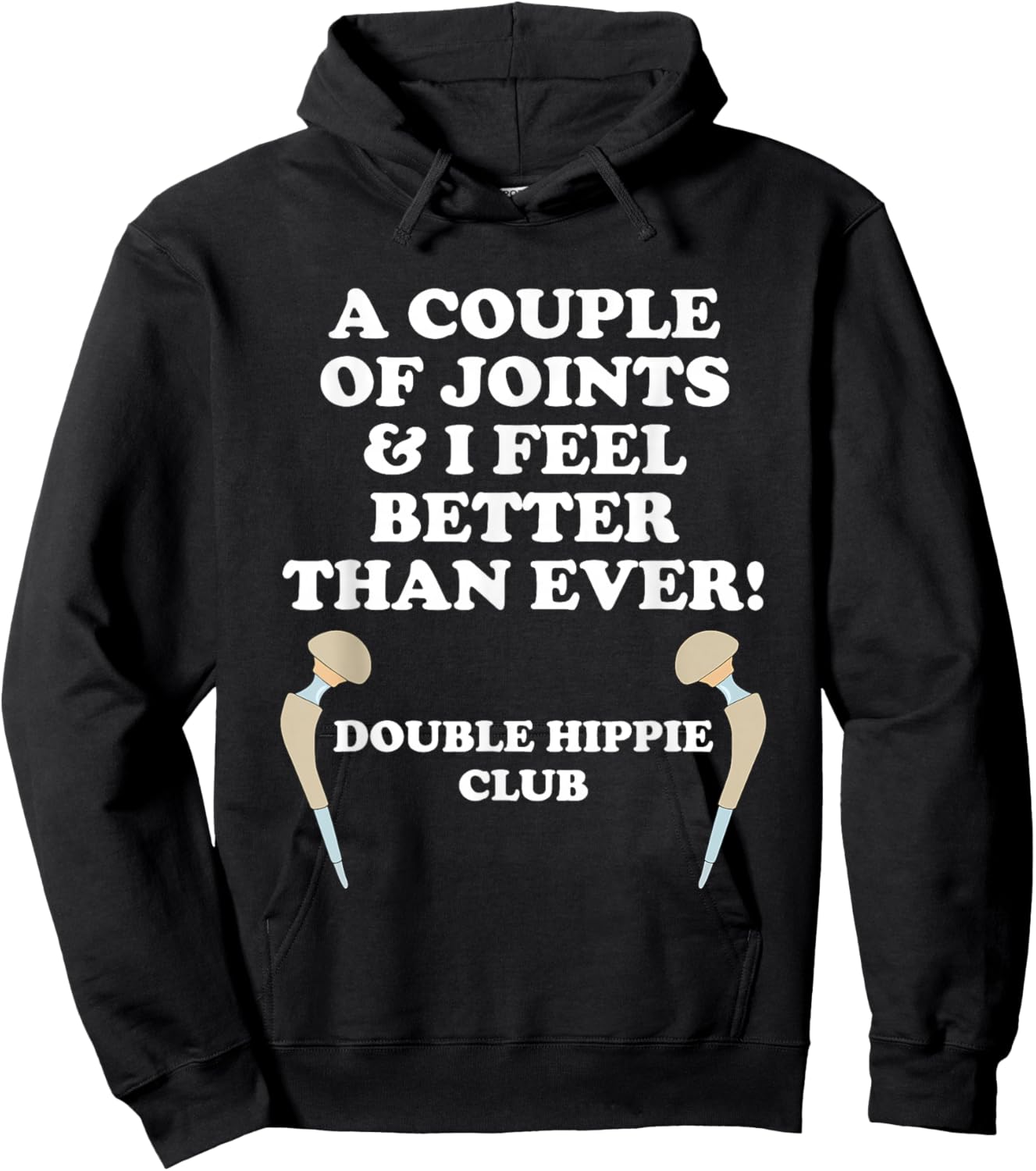 A Couple of Joints and I Feel Better Than Ever Double Hippie Hoodie - Hoodie | Black