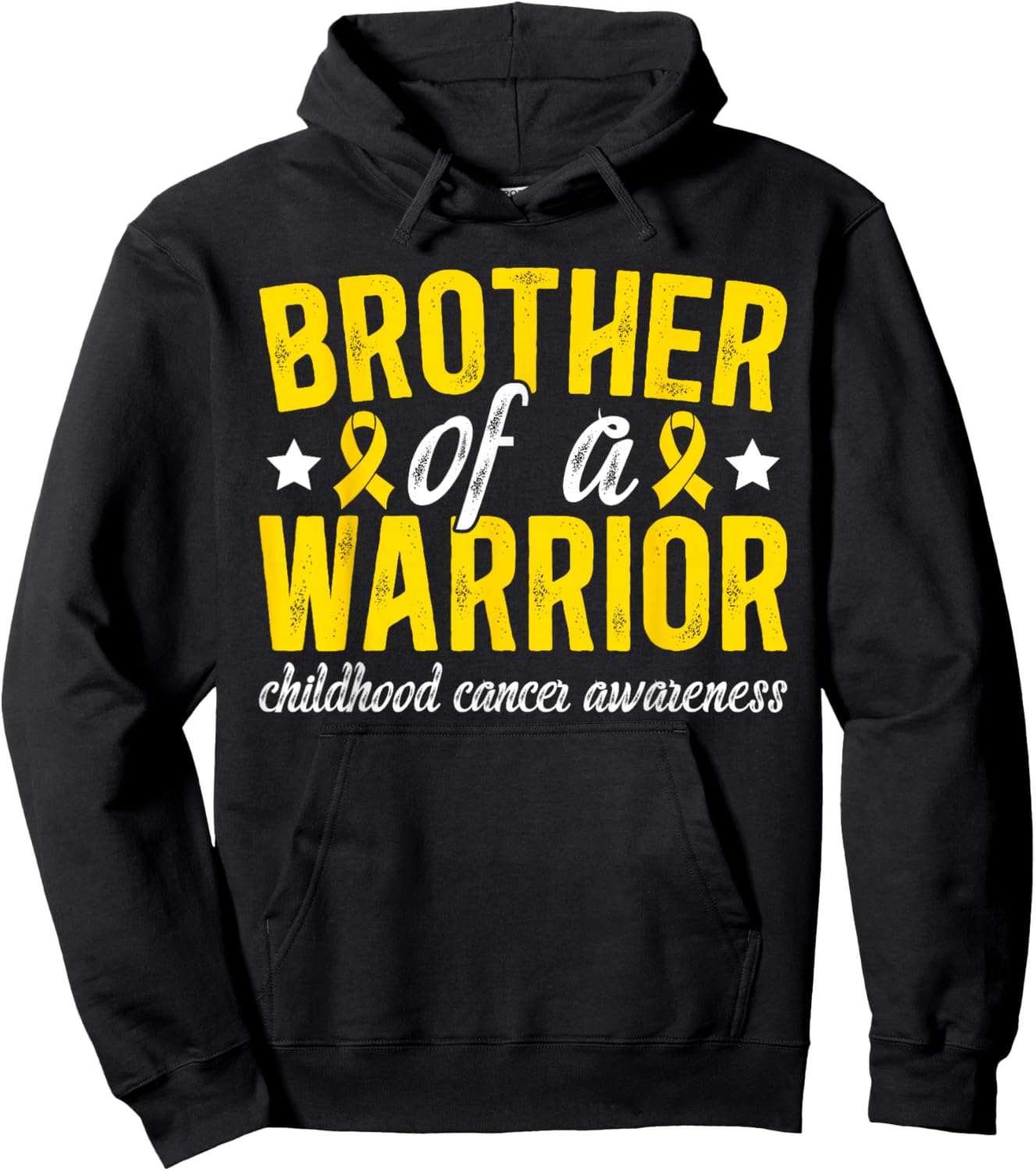 Childhood Cancer Brother of A Childhood Cancer Warrior Hoodie - Hoodie | Black