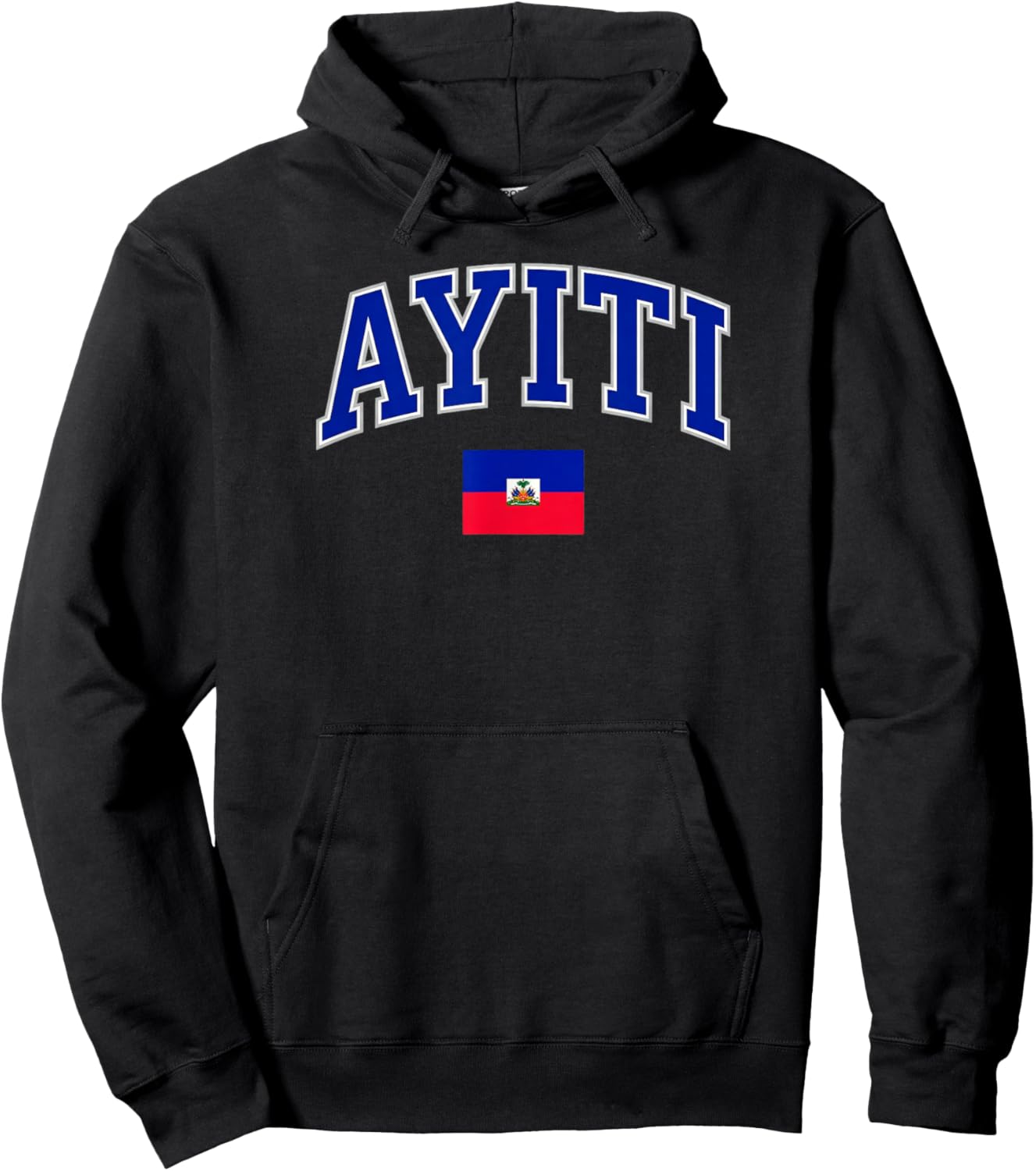 Haiti Ayiti Flag Design Hoodie - Hoodie | Black
