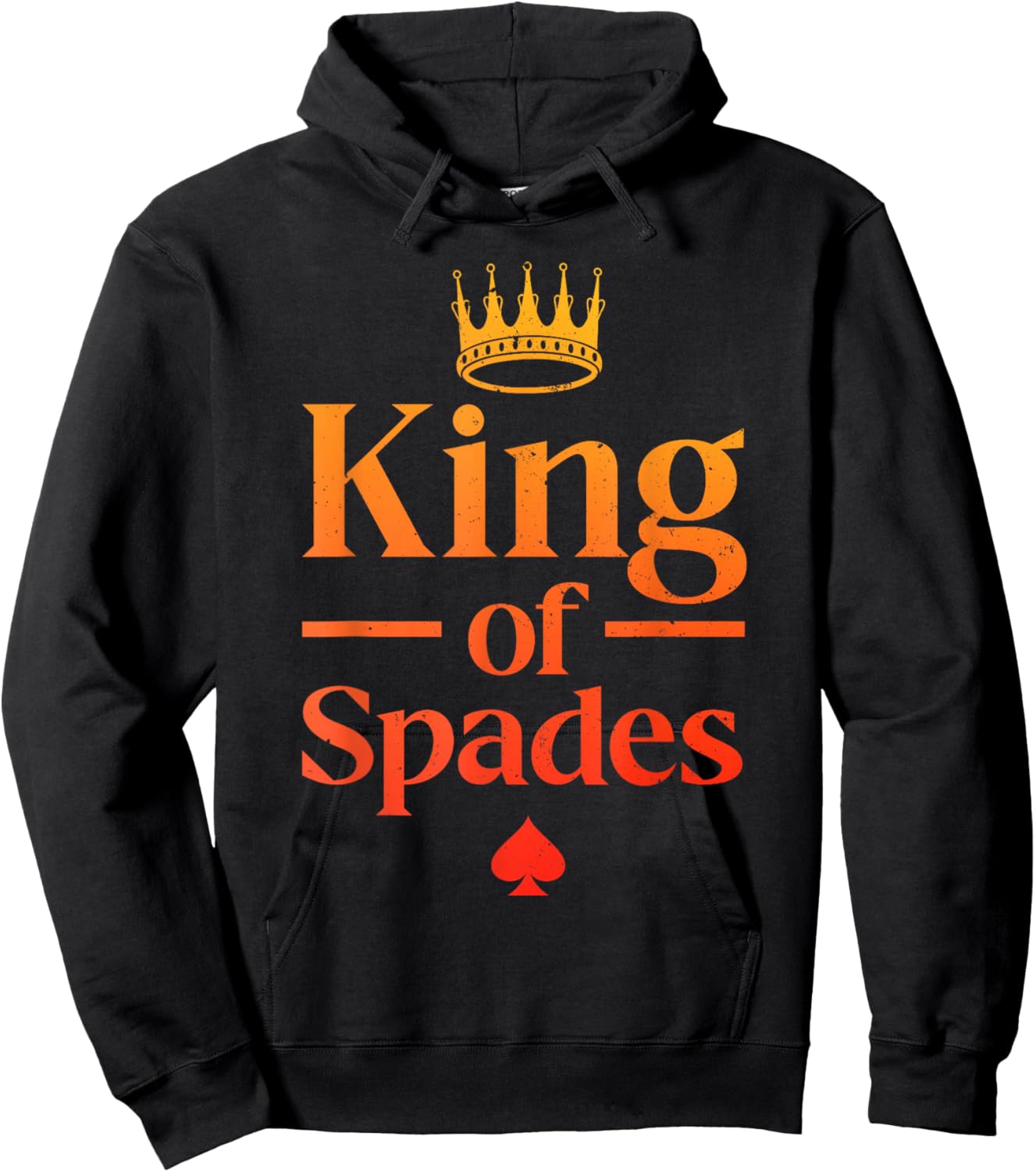 Cool King of Spades Art Dad Card Game Spades Player Hoodie - Hoodie | Black