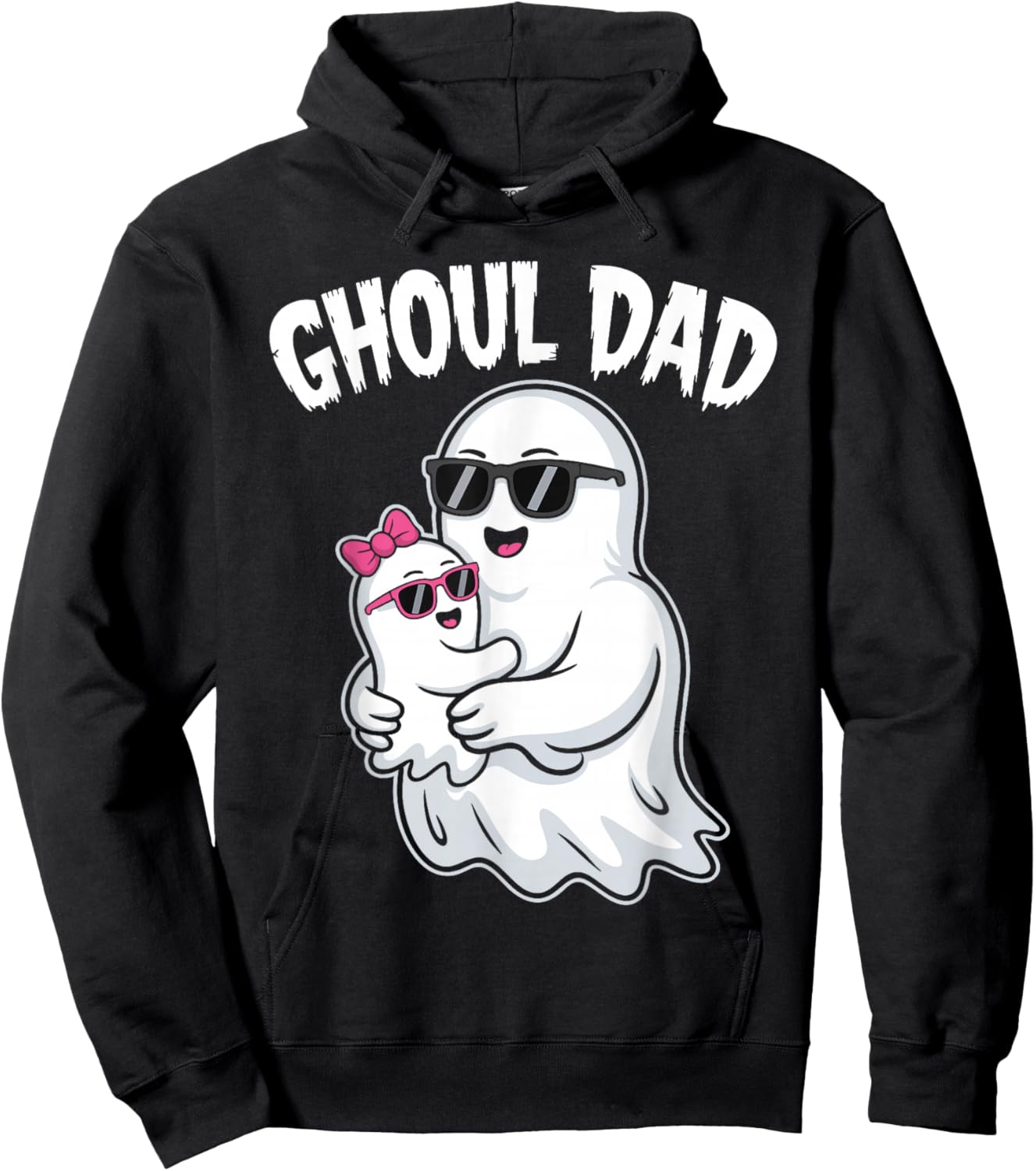 Ghoul Dad Shirt Men Daddy Spooky Halloween Ghost Costume Hoodie - Hoodie | Black