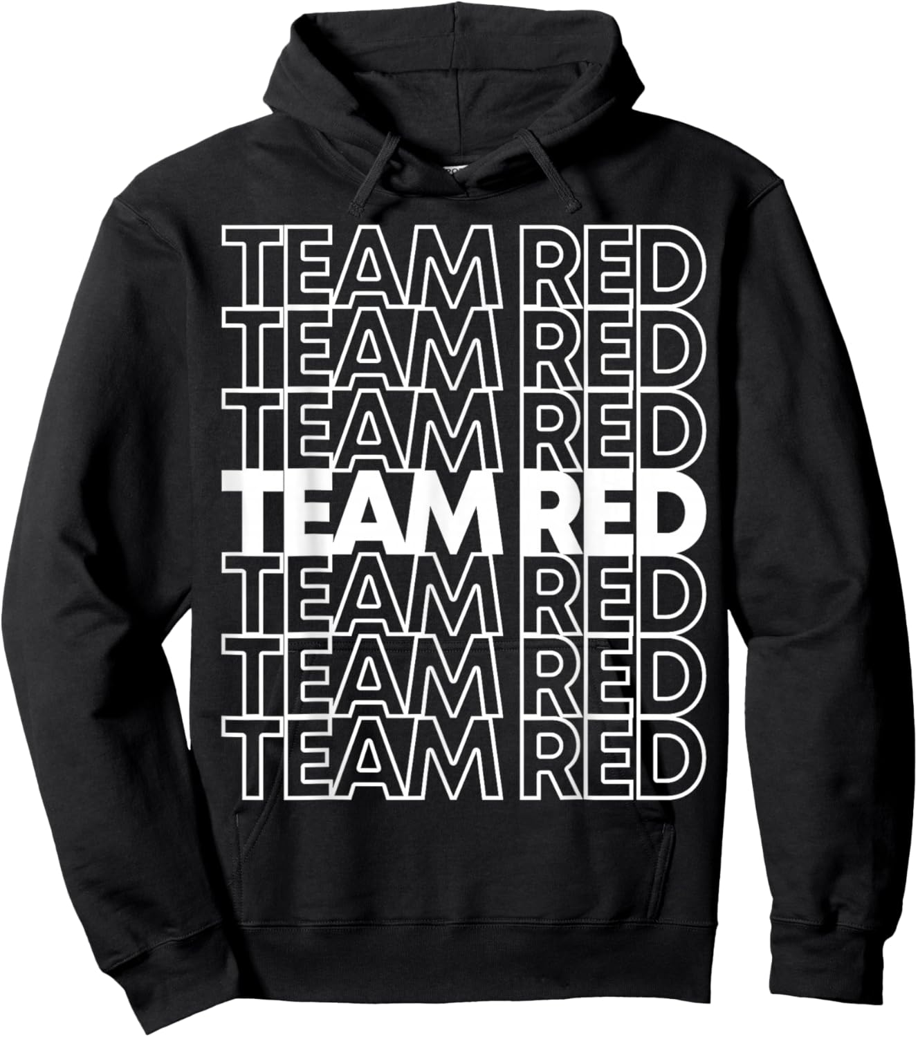Team Red School Spirit Hoodie - Hoodie | Black