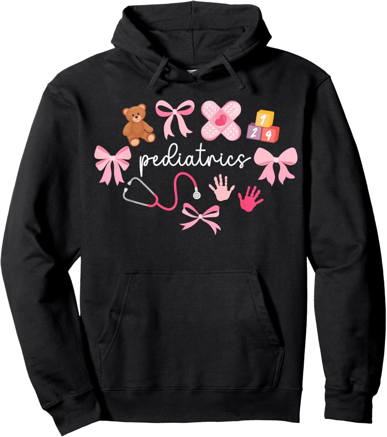 Pediatrics Coquette Pediatric Nurse Peds Nurse Hoodie - Hoodie | Black